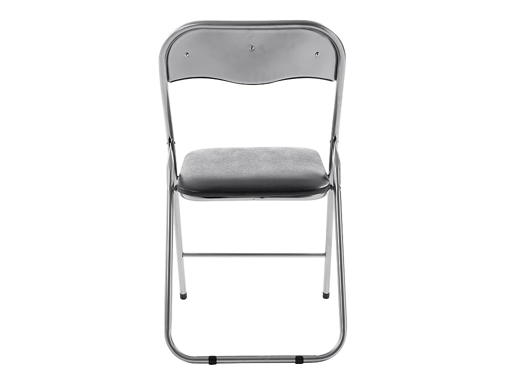 Conferentiestoelen - Kunstleer & roestvrij staal - zwart/zilver - Felix