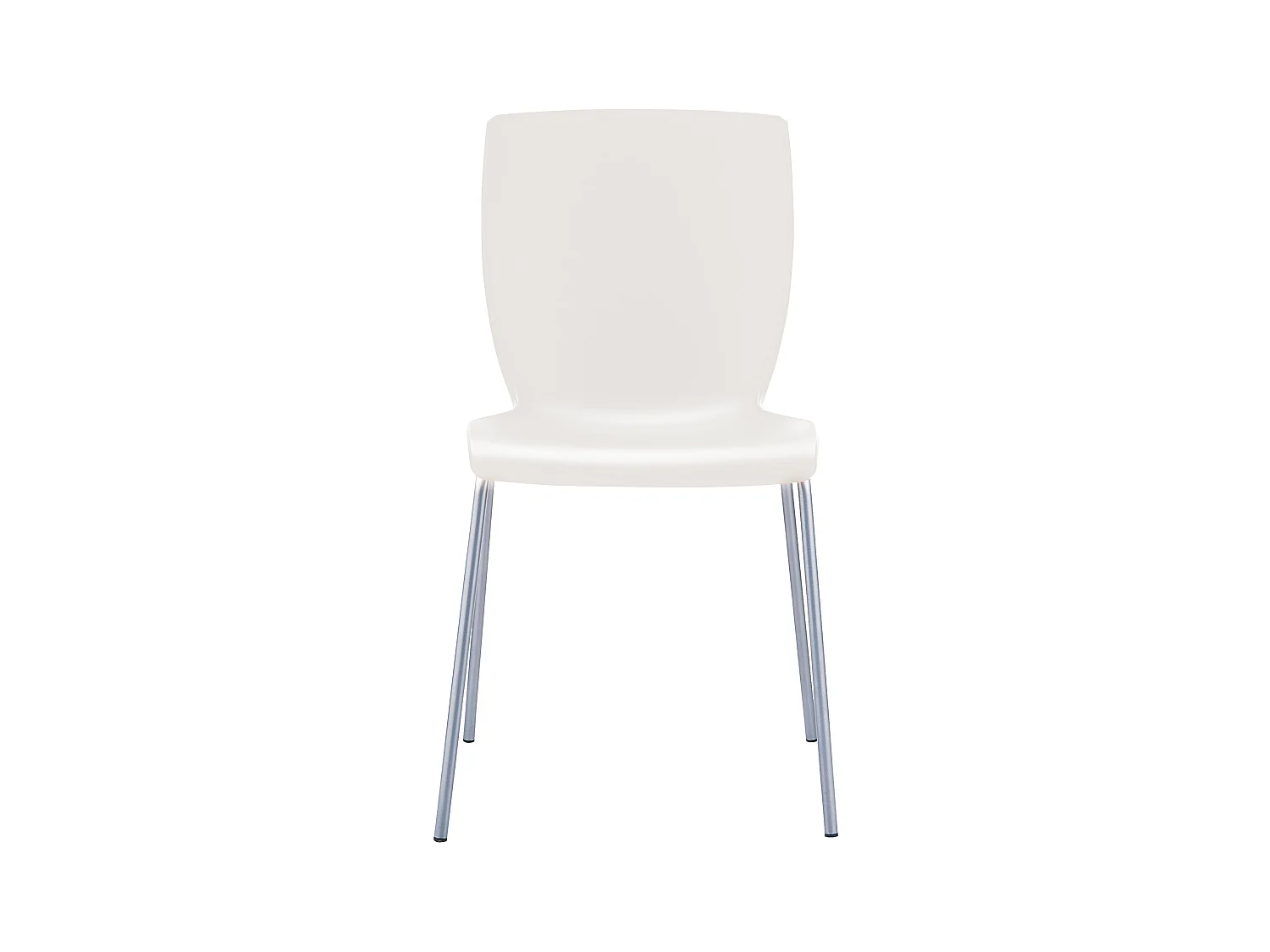 Chaise de conférence - Plastique & Acier inoxydable - Crème - Mio