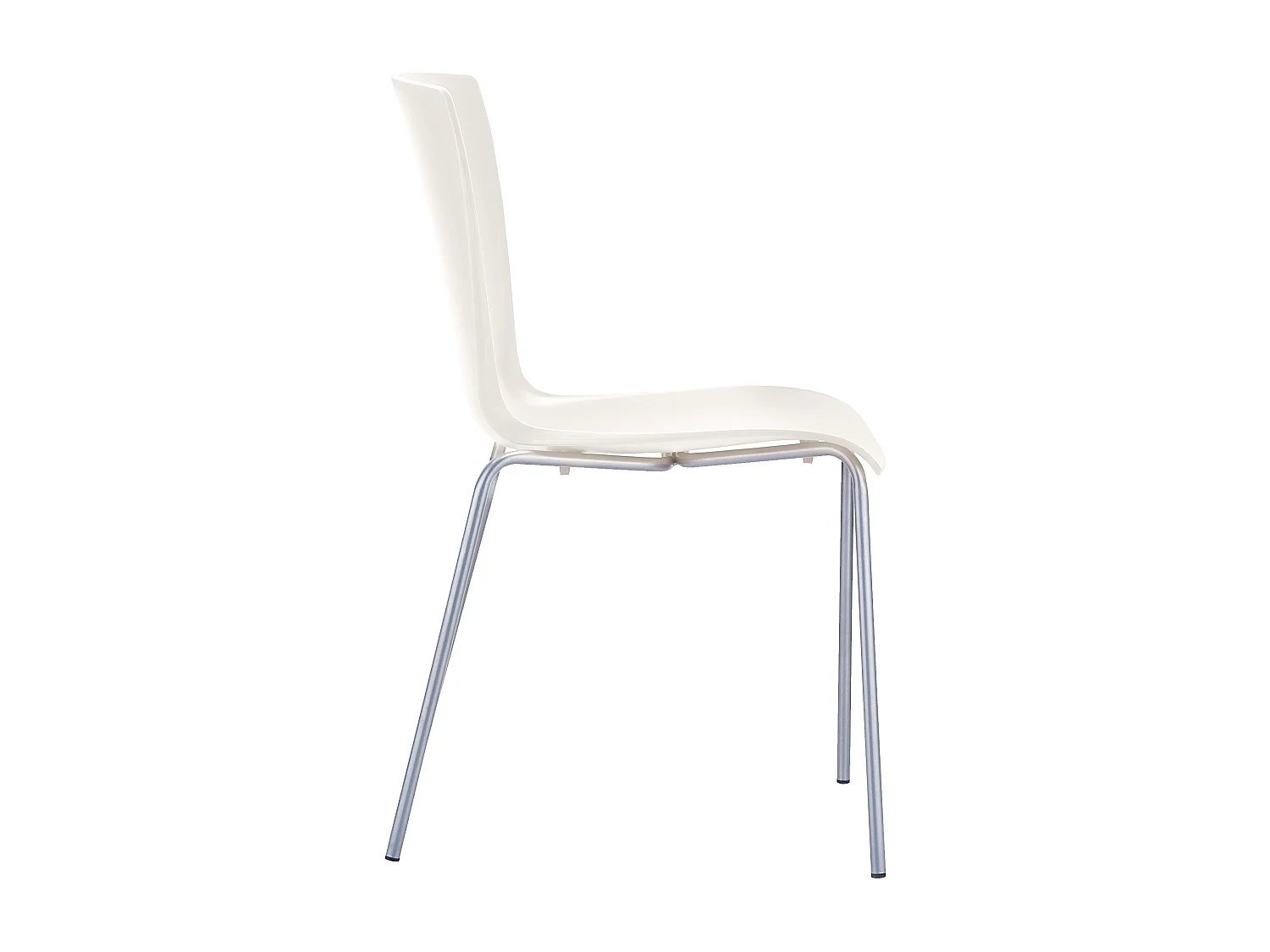 Chaise de conférence - Plastique & Acier inoxydable - Crème - Mio