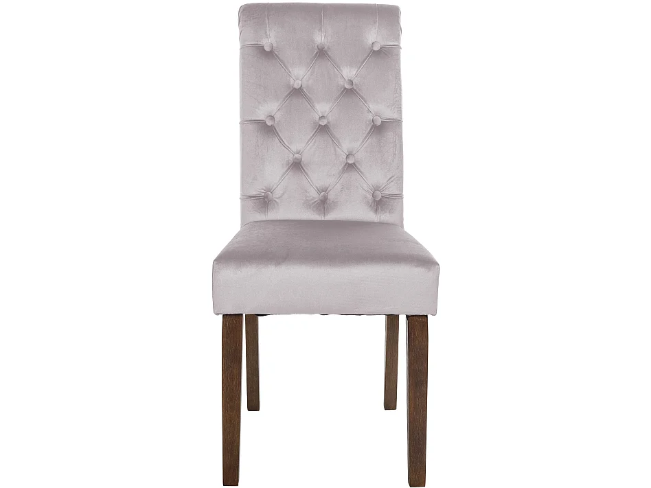 Lot de 2  chaise salle à manger - Velours - Gris - Lisburn