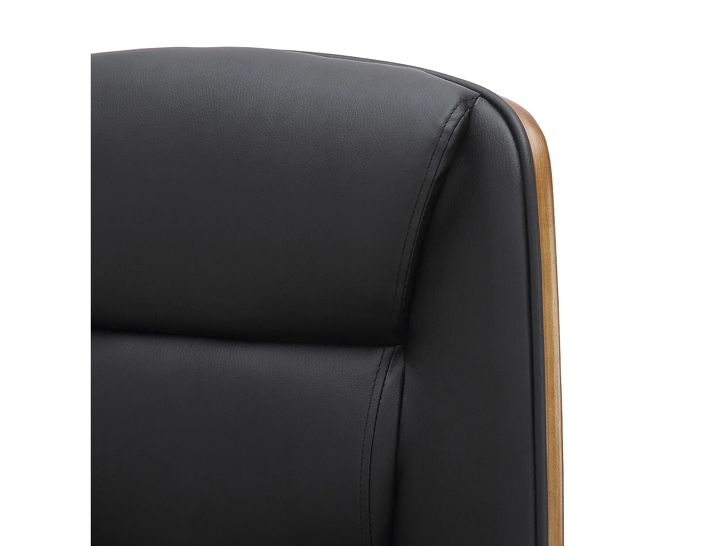 Chaise de bureau - Similicuir - Noyer / Noir - Yankton