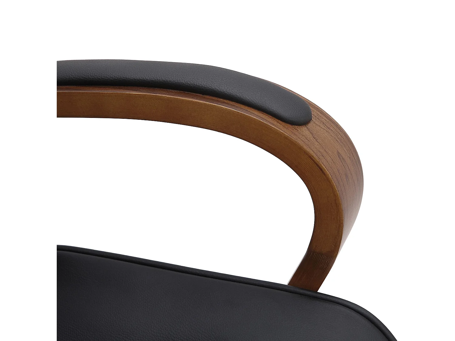 Chaise de bureau - Similicuir - Noyer / Noir - Yankton