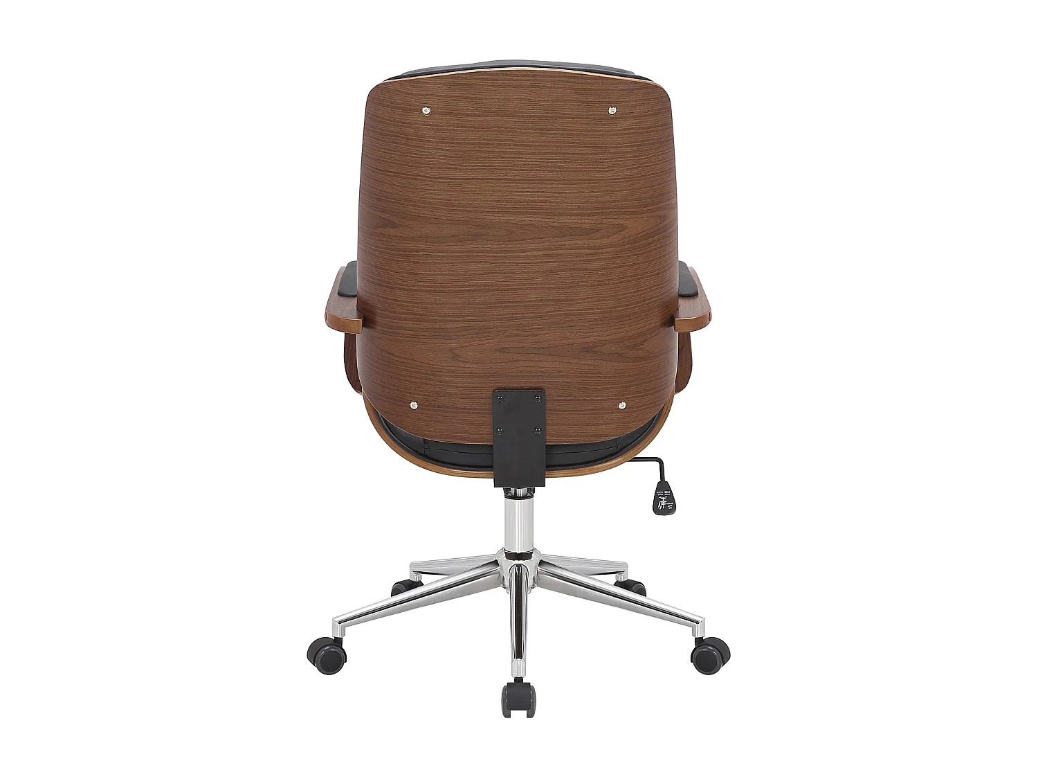 Chaise de bureau - Similicuir - Noyer / Noir - Yankton