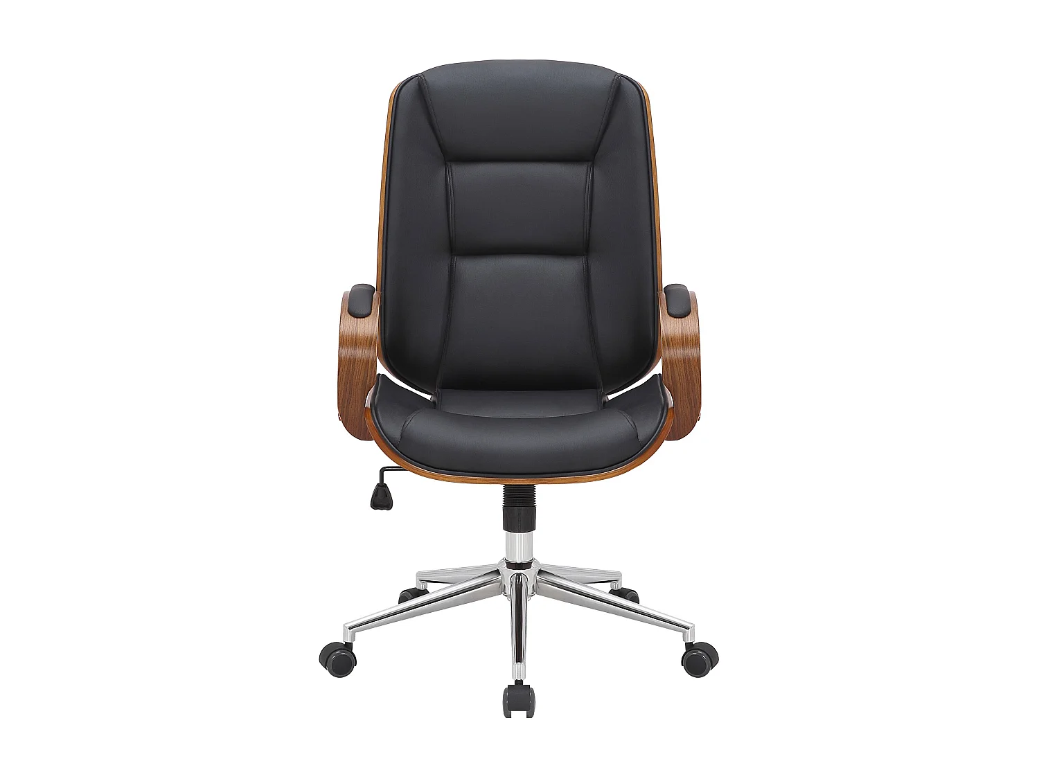 Chaise de bureau - Similicuir - Noyer / Noir - Yankton