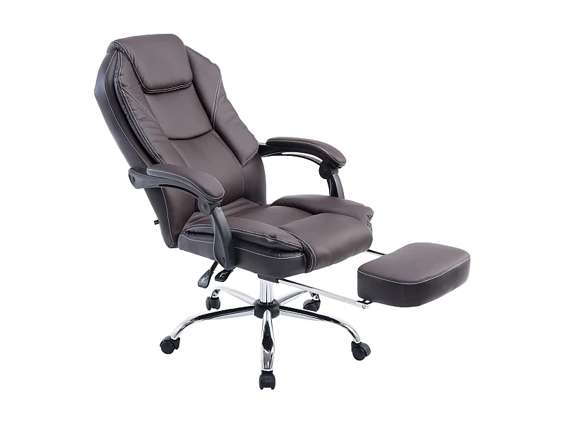 Chaise de bureau - Similicuir & Nature - Marron - Castle