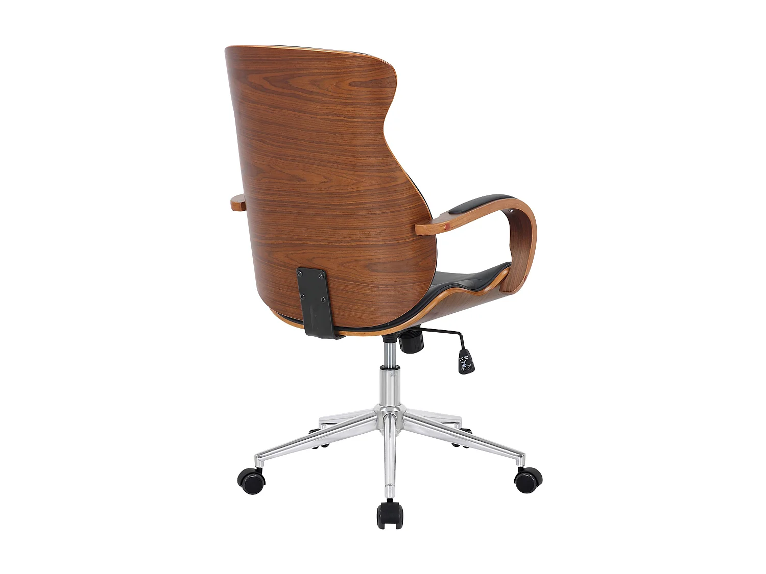 Chaise de bureau - Similicuir & Nature - Noyer / Noir - Melilla