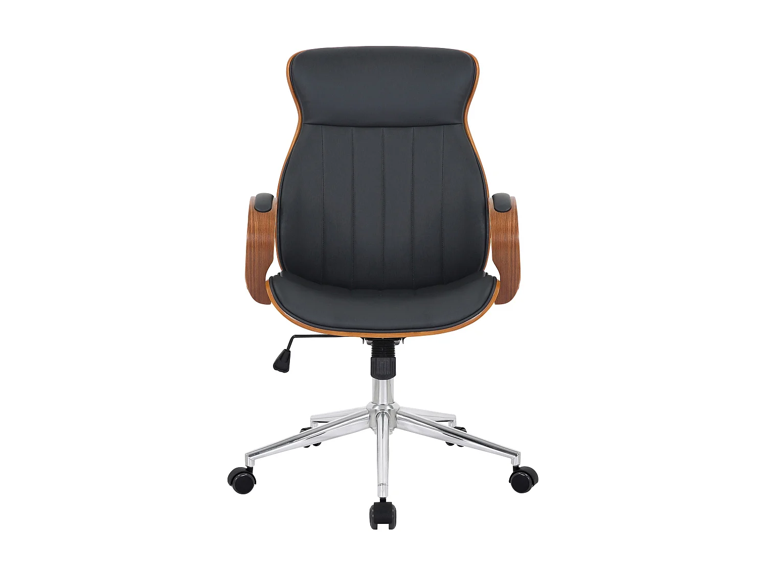 Chaise de bureau - Similicuir & Nature - Noyer / Noir - Melilla