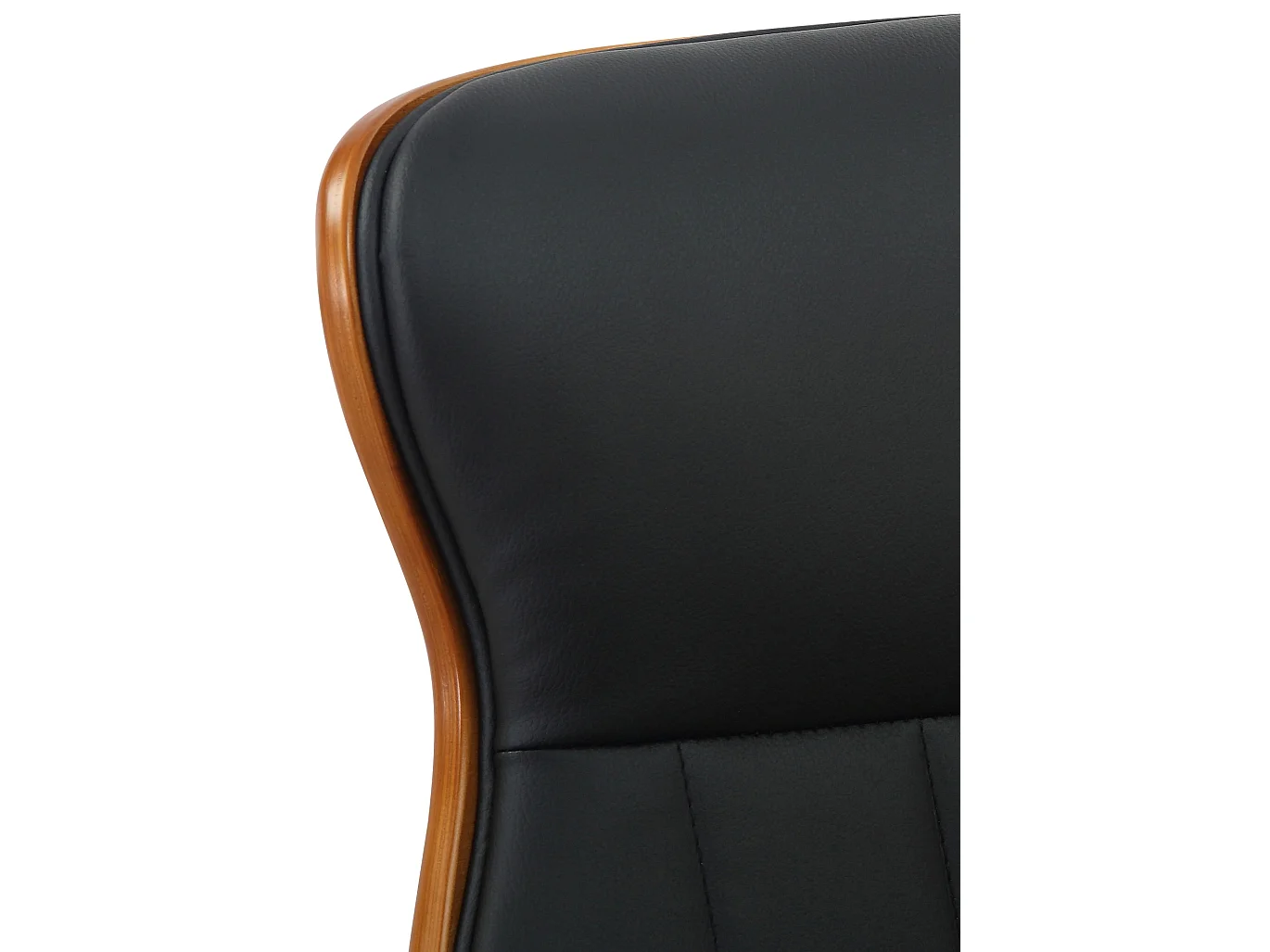 Chaise de bureau - Similicuir & Nature - Noyer / Noir - Melilla