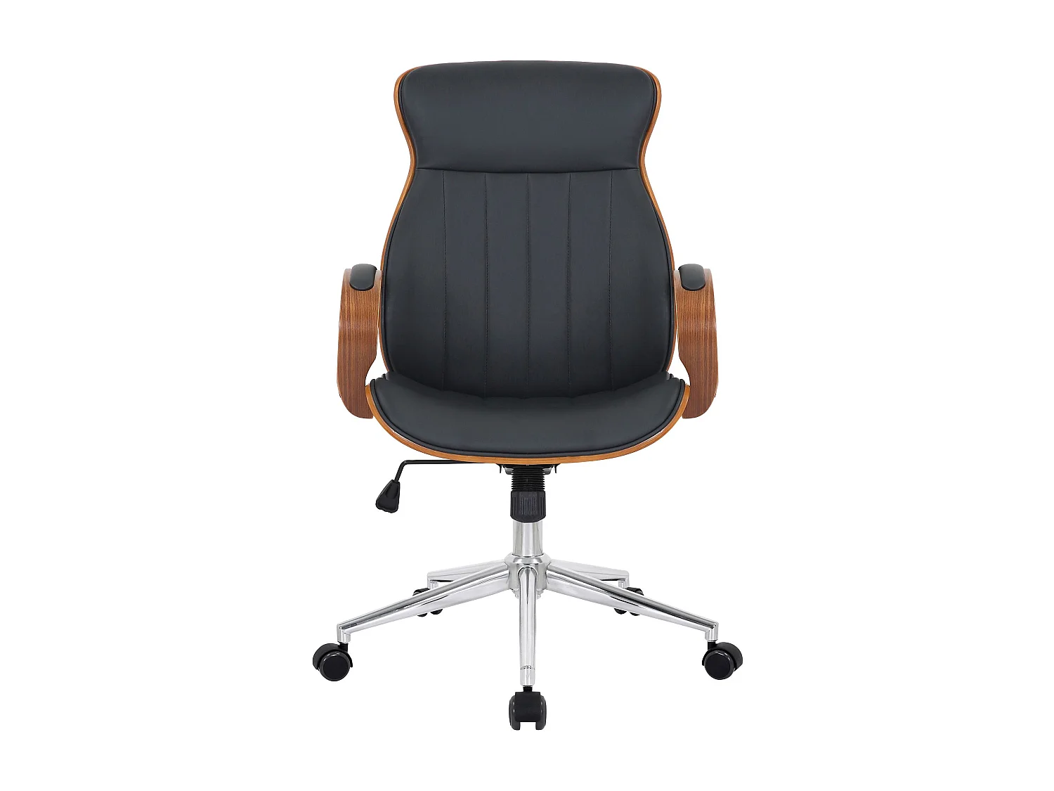 Bürostuhl - Kunstleder & schwarz - walnuss/schwarz - Melilla
