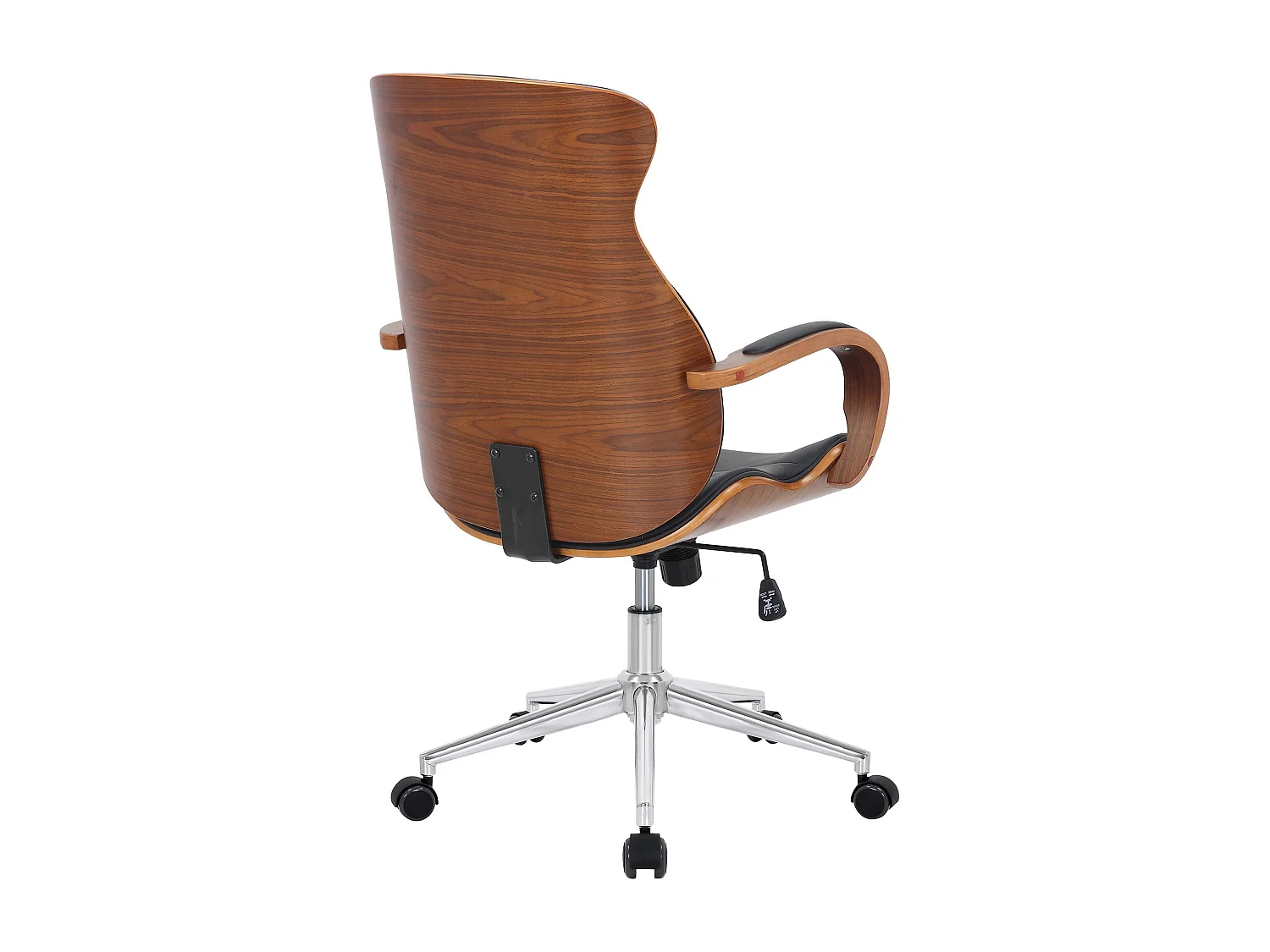 Bürostuhl - Kunstleder & schwarz - walnuss/schwarz - Melilla