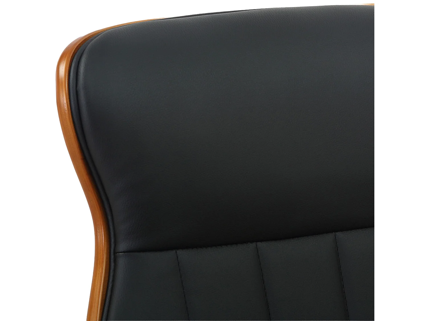 Bürostuhl - Kunstleder & schwarz - walnuss/schwarz - Melilla