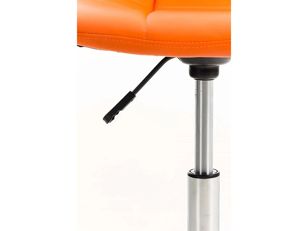 Chaise de bureau - Similicuir & Métal chromé - Orange - Emil