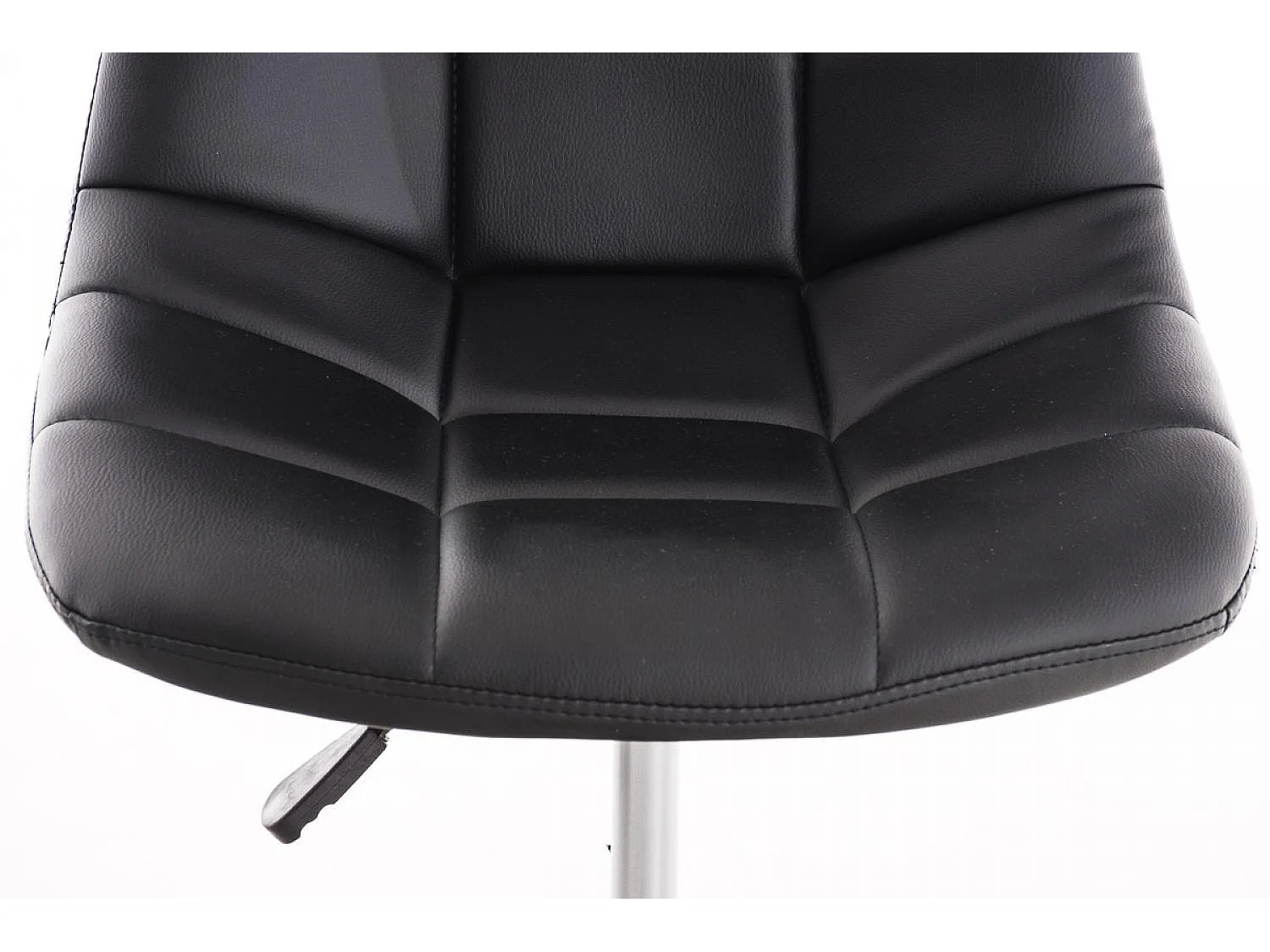 Chaise de bureau - Similicuir & Métal chromé - Noir - Emil