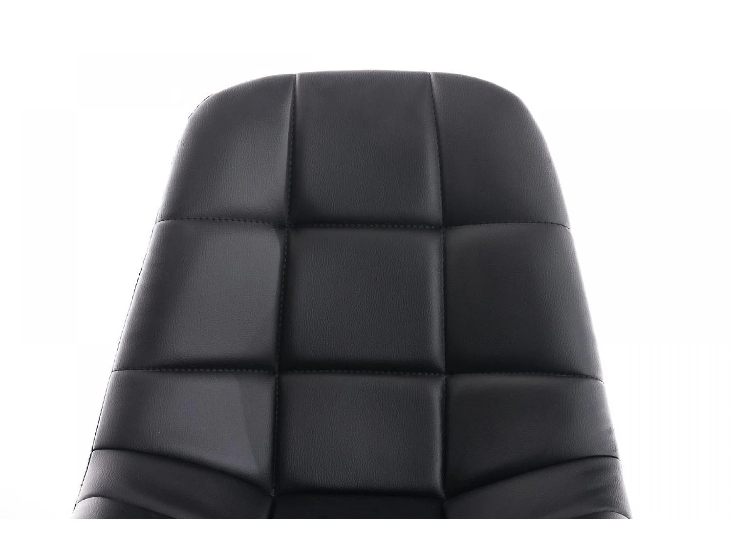 Chaise de bureau - Similicuir & Métal chromé - Noir - Emil