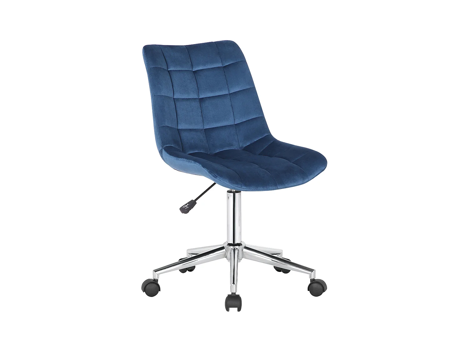 Chaise de bureau - Velours - Bleu - Medford