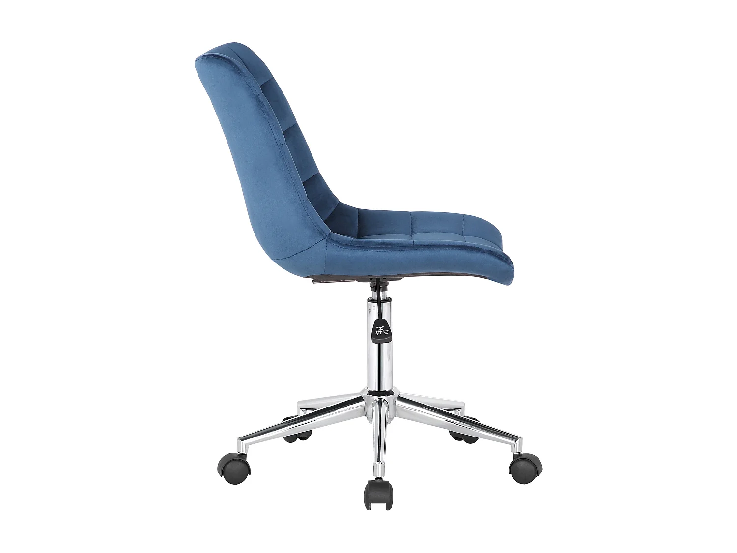 Chaise de bureau - Velours - Bleu - Medford