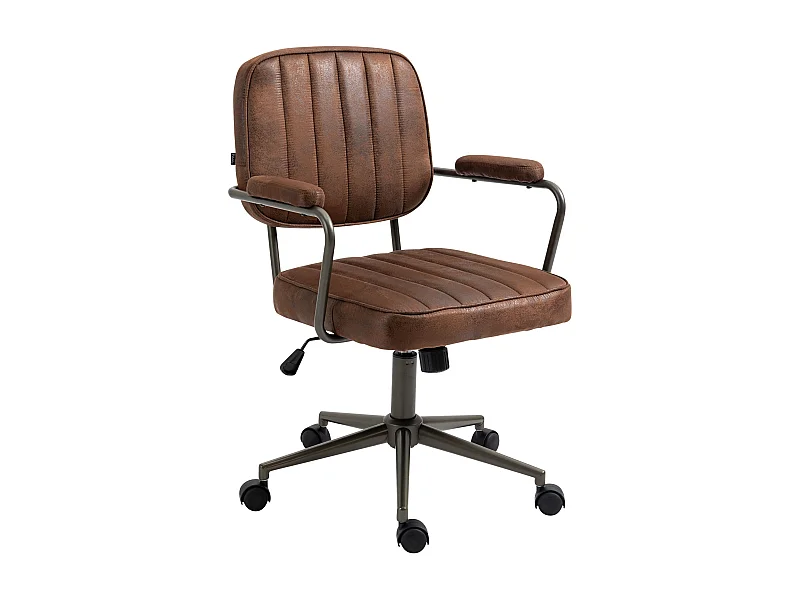 Chaise de bureau - Similicuir - Cognac - Natrona