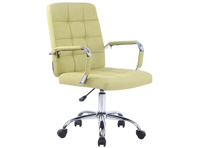 Chaise de bureau - Tissu & Métal chromé - Vert - Deli PRO