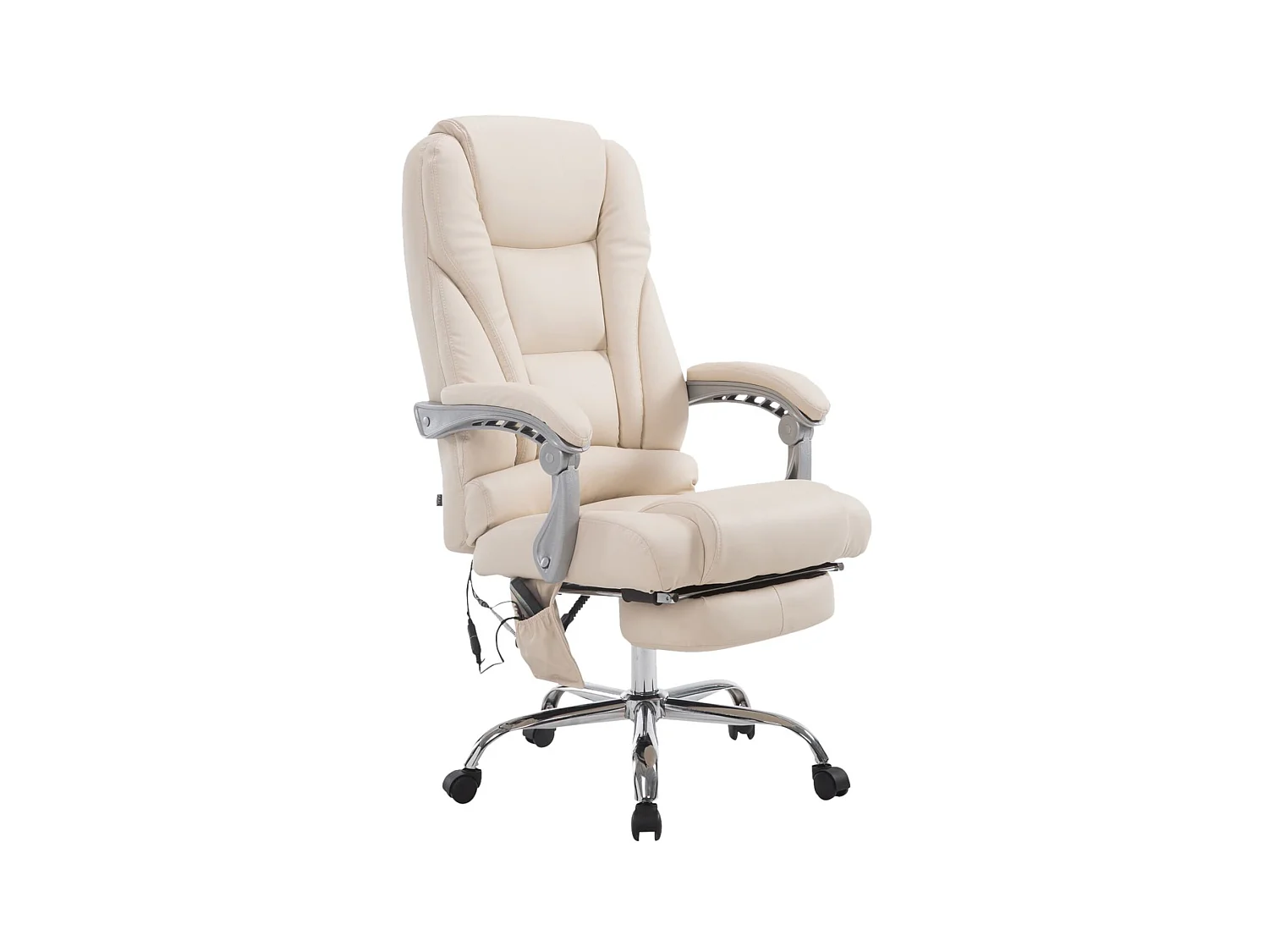 Chaise de bureau - Similicuir & Nature - Crème - Pacific