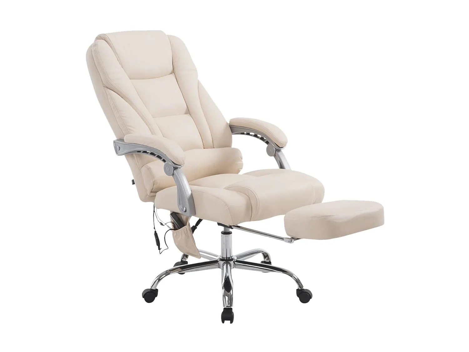 Chaise de bureau - Similicuir & Nature - Crème - Pacific