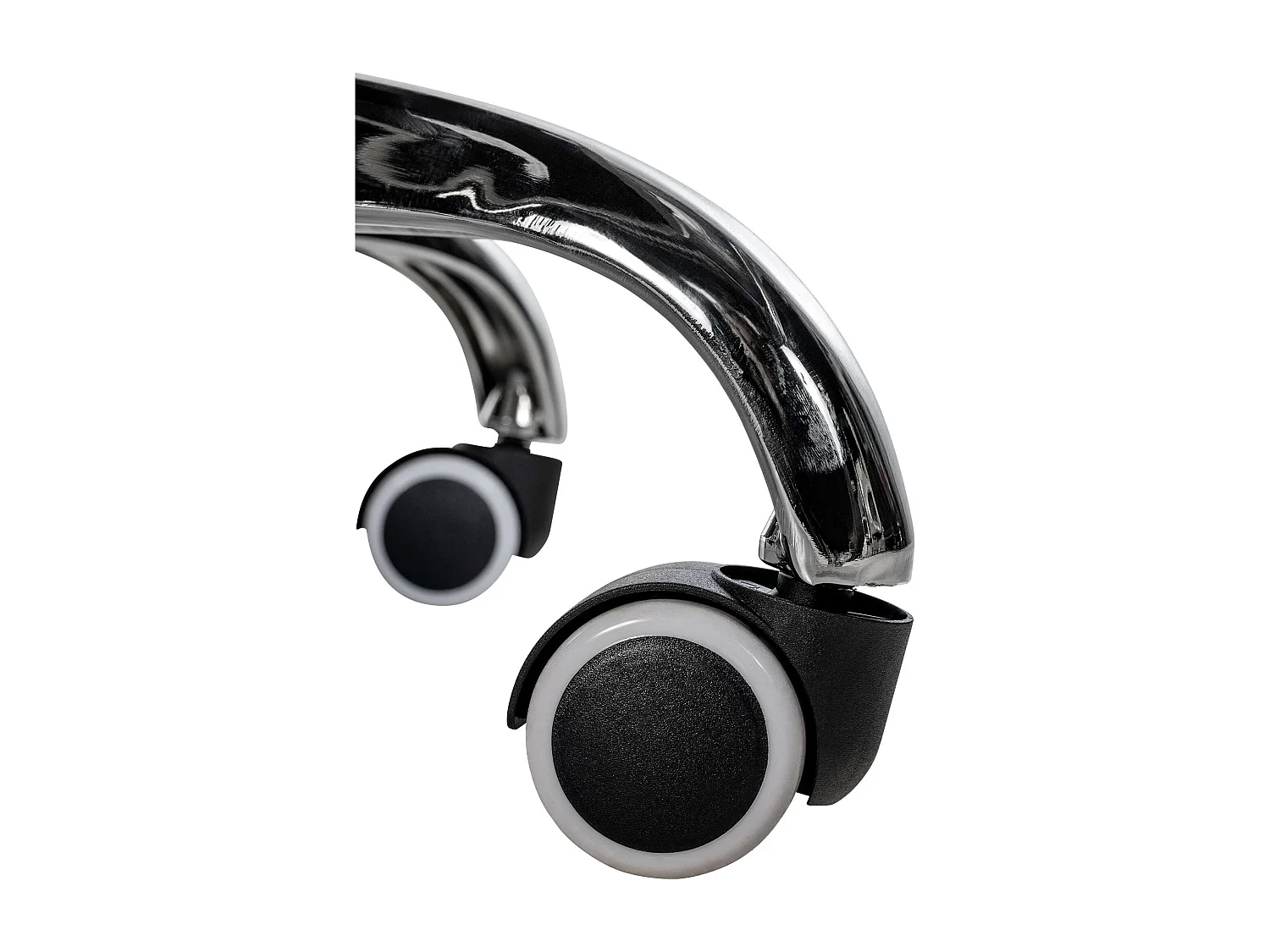 Chaise de bureau - Tissu & Métal chromé - Marron - Amadora