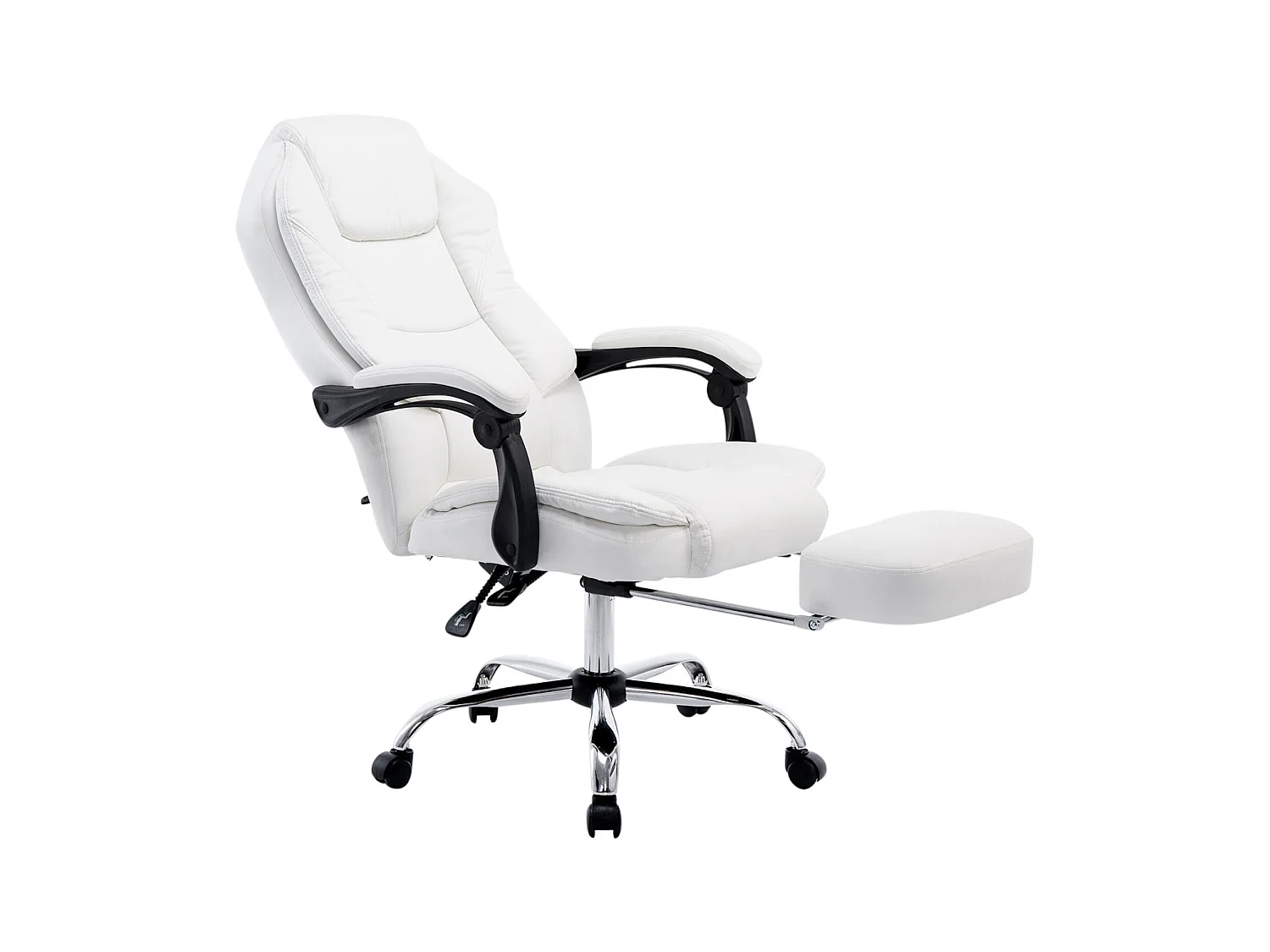 Chaise de bureau - Similicuir & Nature - Blanc - Castle