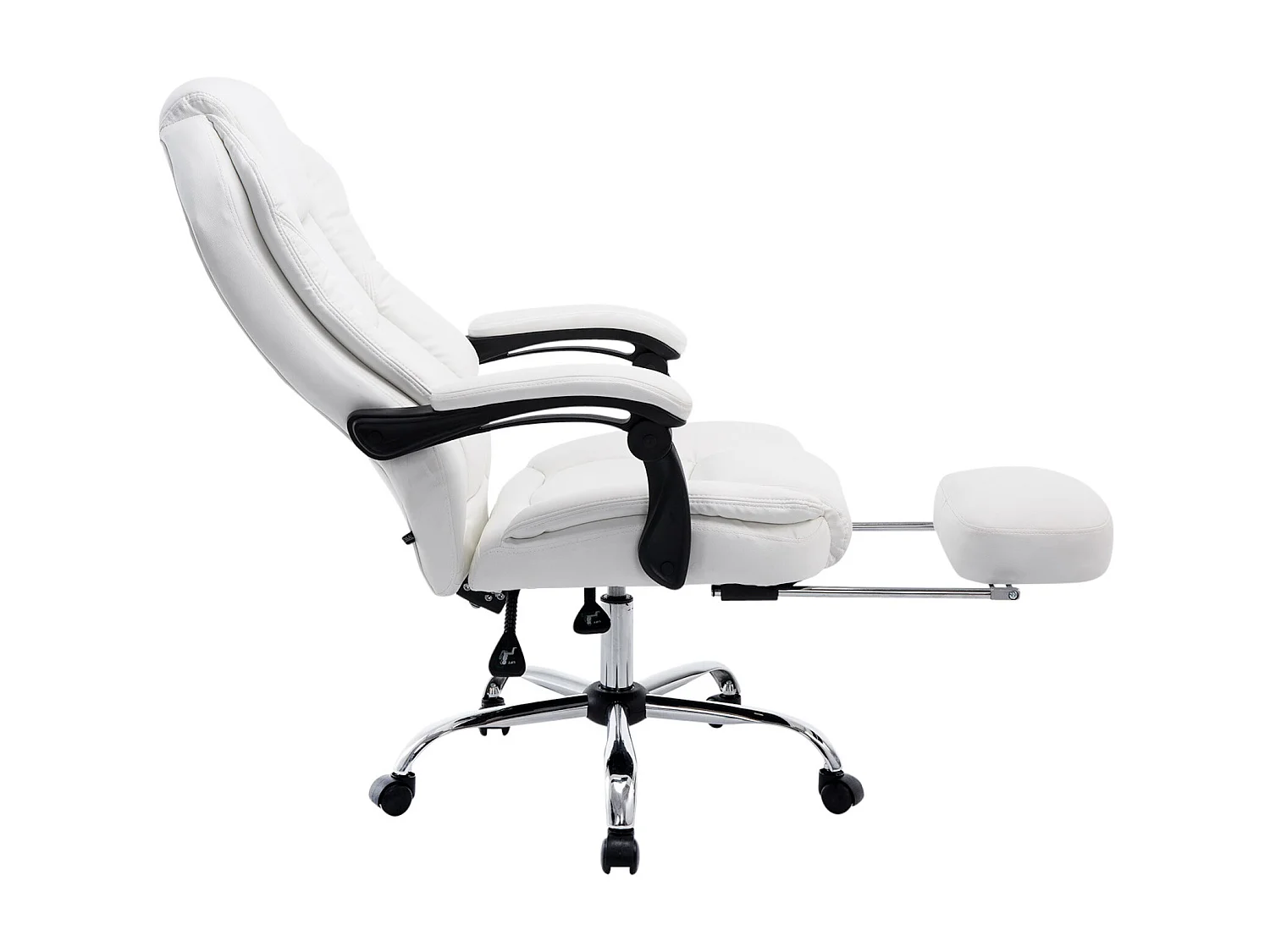 Chaise de bureau - Similicuir & Nature - Blanc - Castle