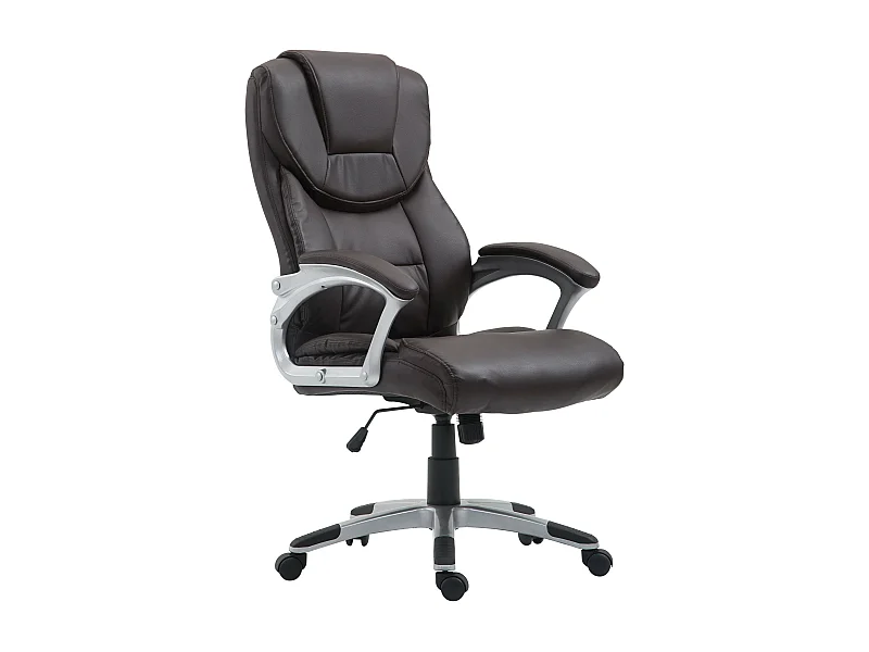 Chaise de bureau - Similicuir & Nature - Marron - Texas V2