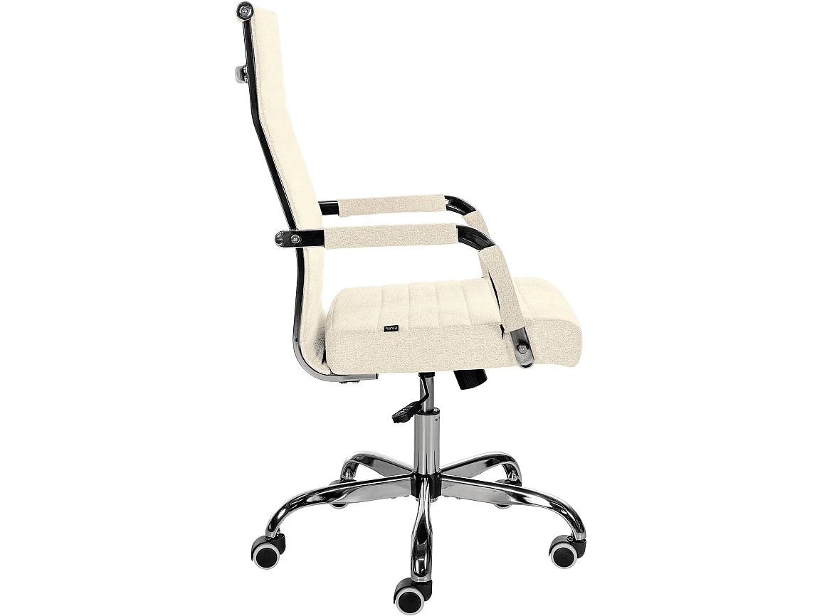 Chaise de bureau - Tissu - Crème - Amadora