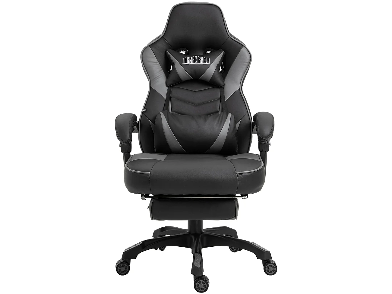 Chaise de bureau - Similicuir & Plastique - Noir / Gris - Tilos