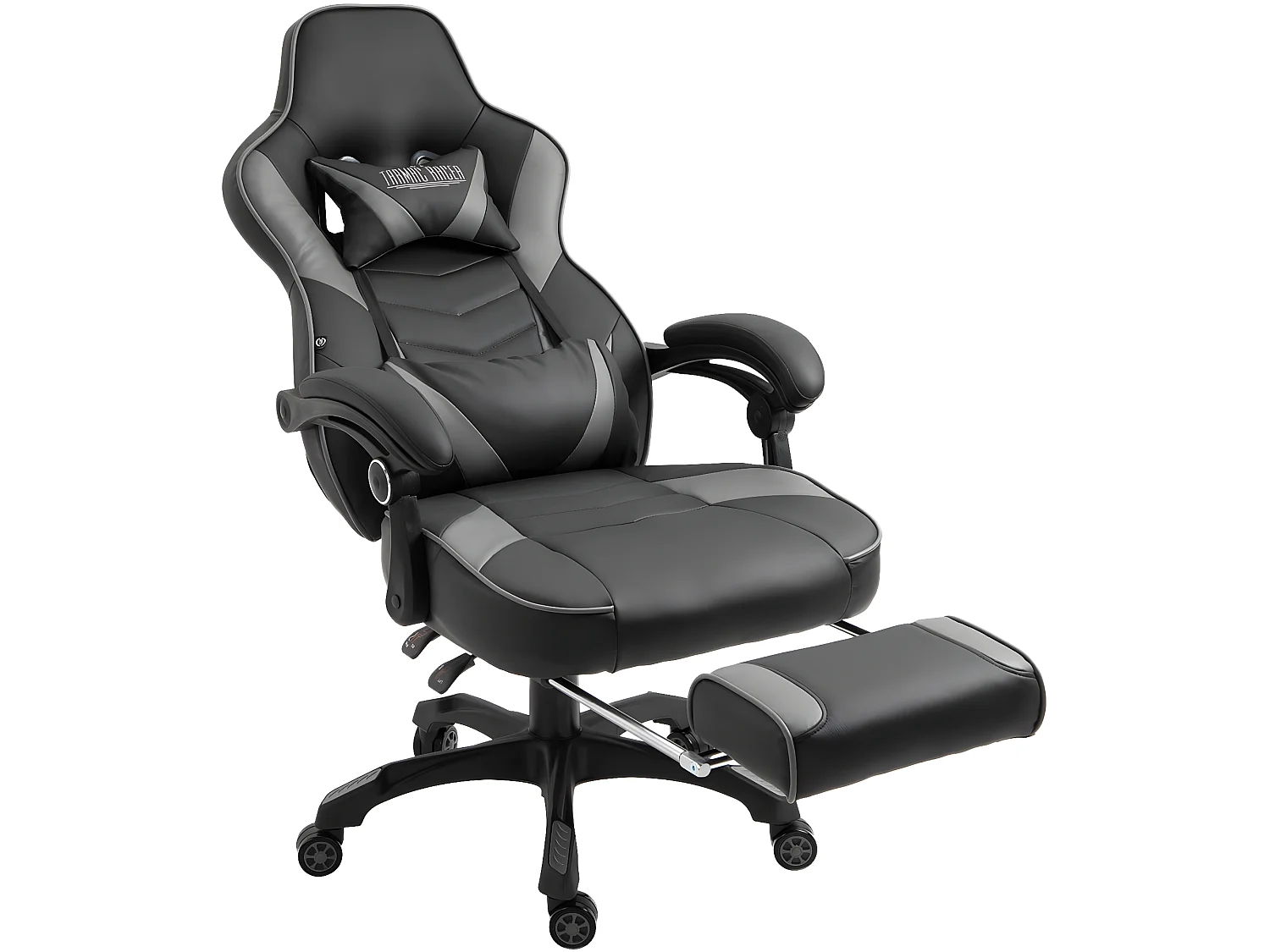 Chaise de bureau - Similicuir & Plastique - Noir / Gris - Tilos