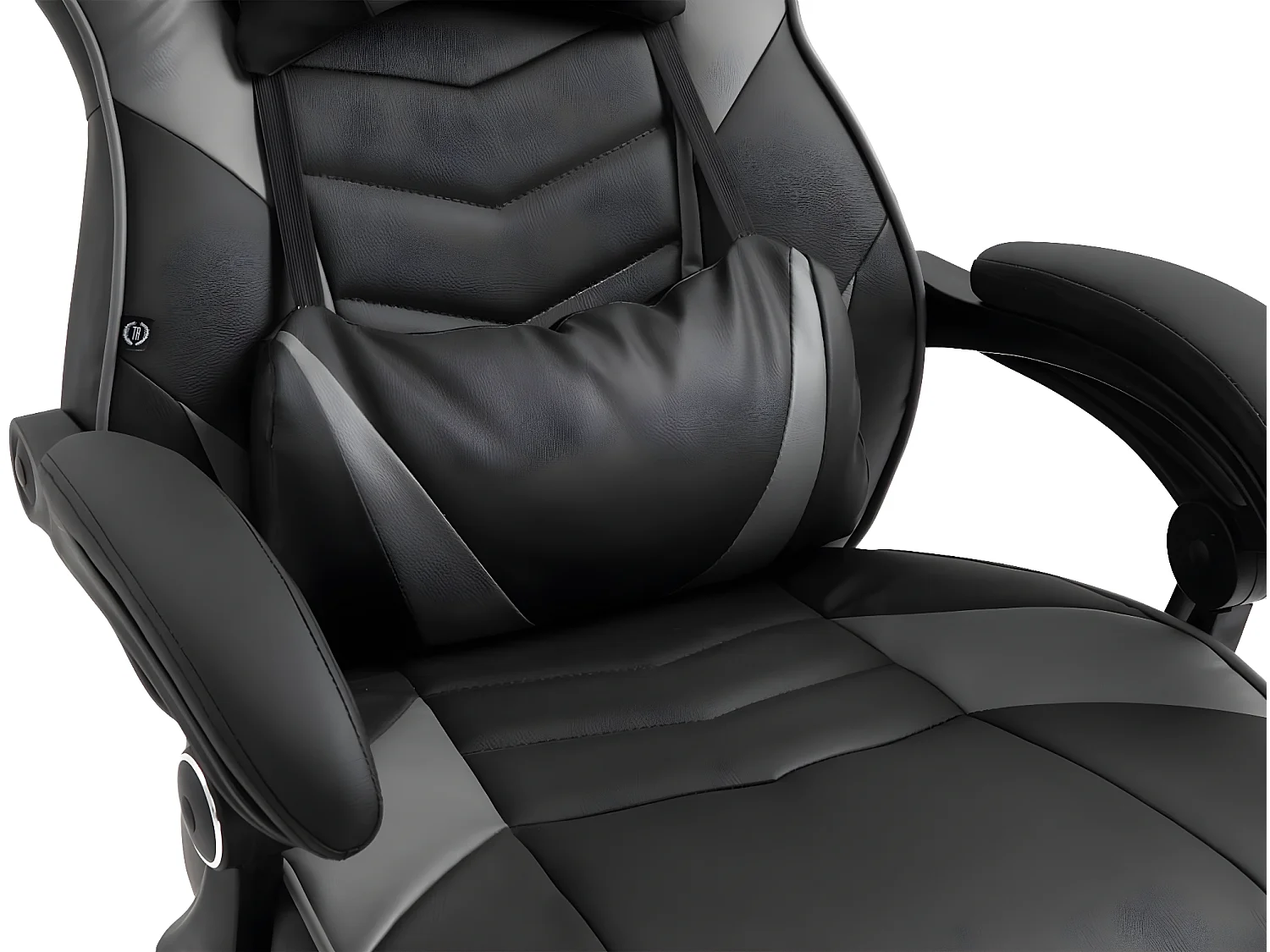 Chaise de bureau - Similicuir & Plastique - Noir / Gris - Tilos