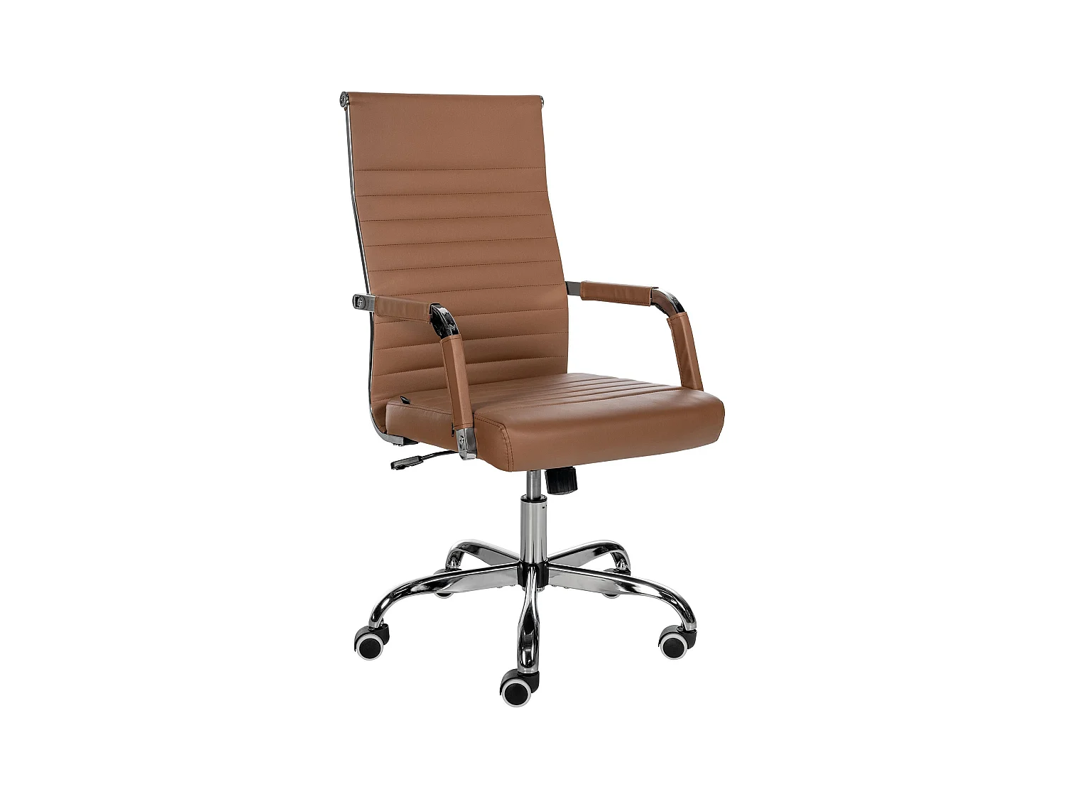 Chaise de bureau - Similicuir - Marron clair - Amadora