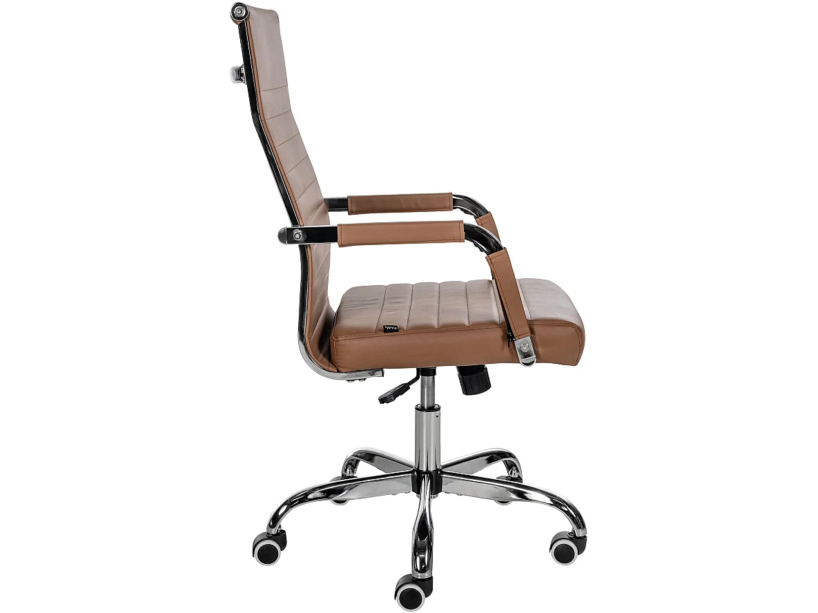 Chaise de bureau - Similicuir - Marron clair - Amadora