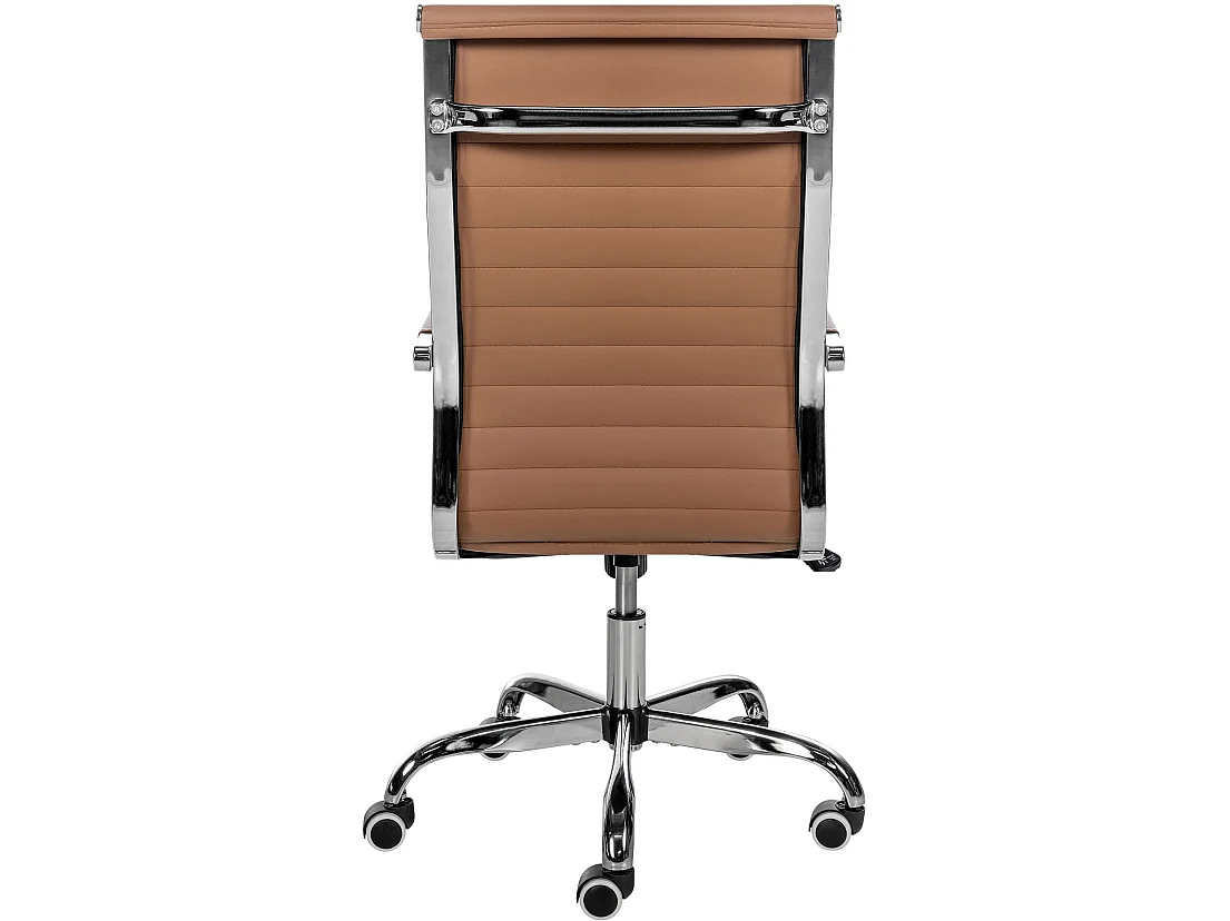 Chaise de bureau - Similicuir - Marron clair - Amadora