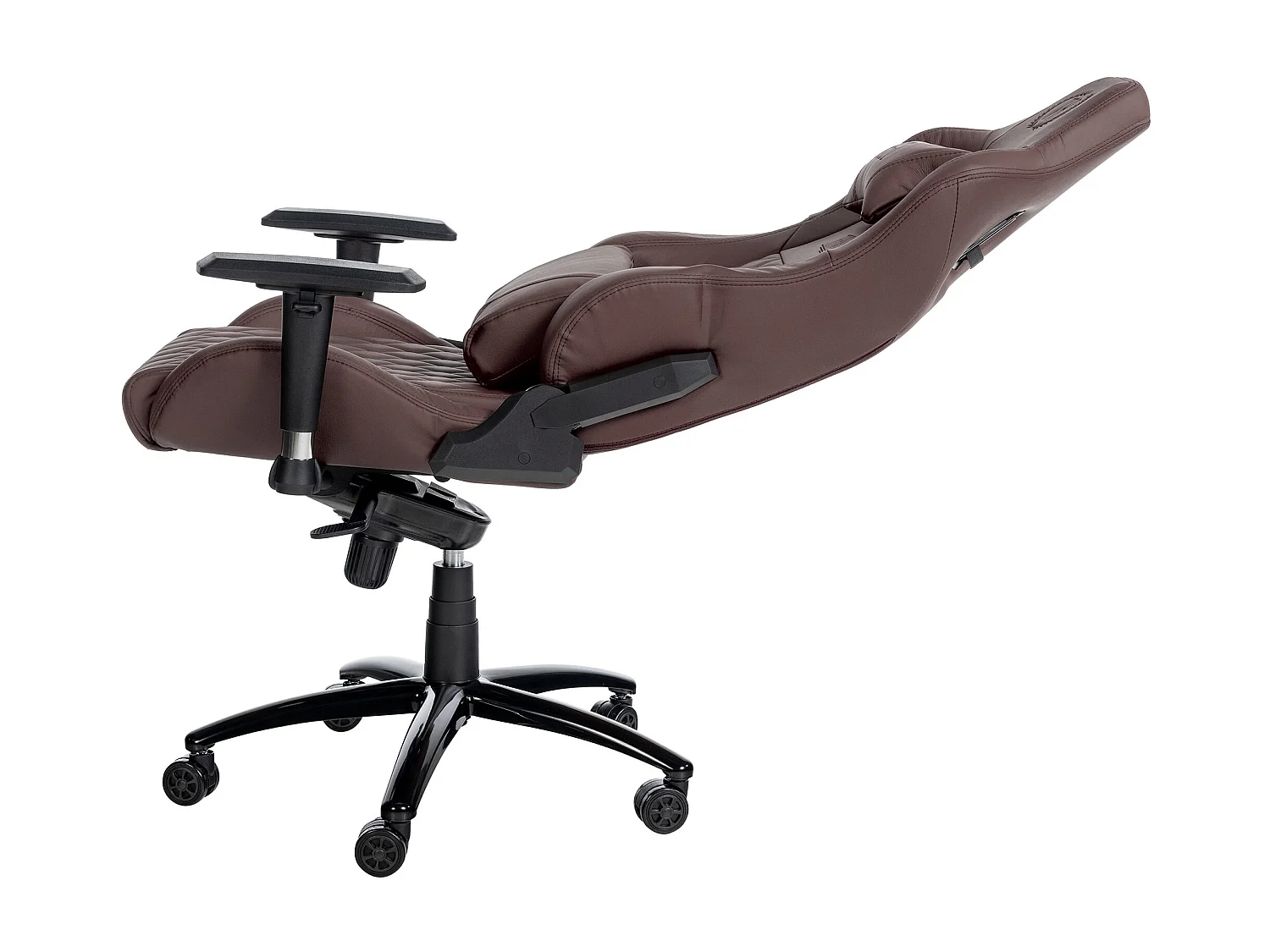 Chaise de bureau - Véritable cuir & Antique clair - Marron - Keren