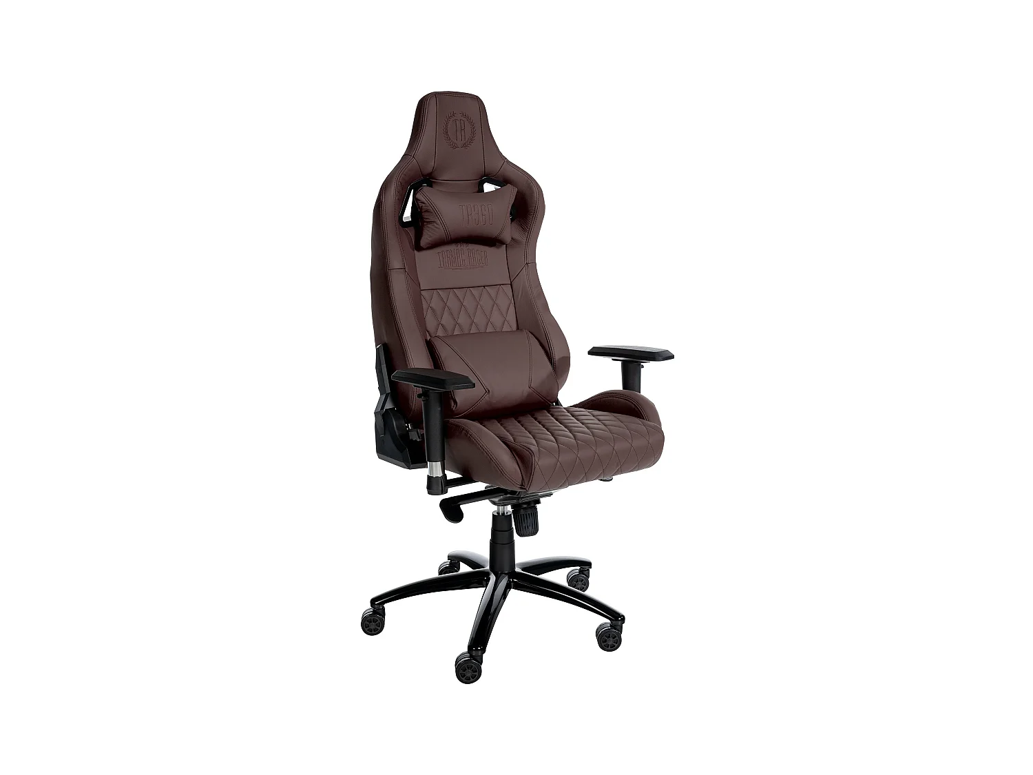 Chaise de bureau - Véritable cuir & Antique clair - Marron - Keren