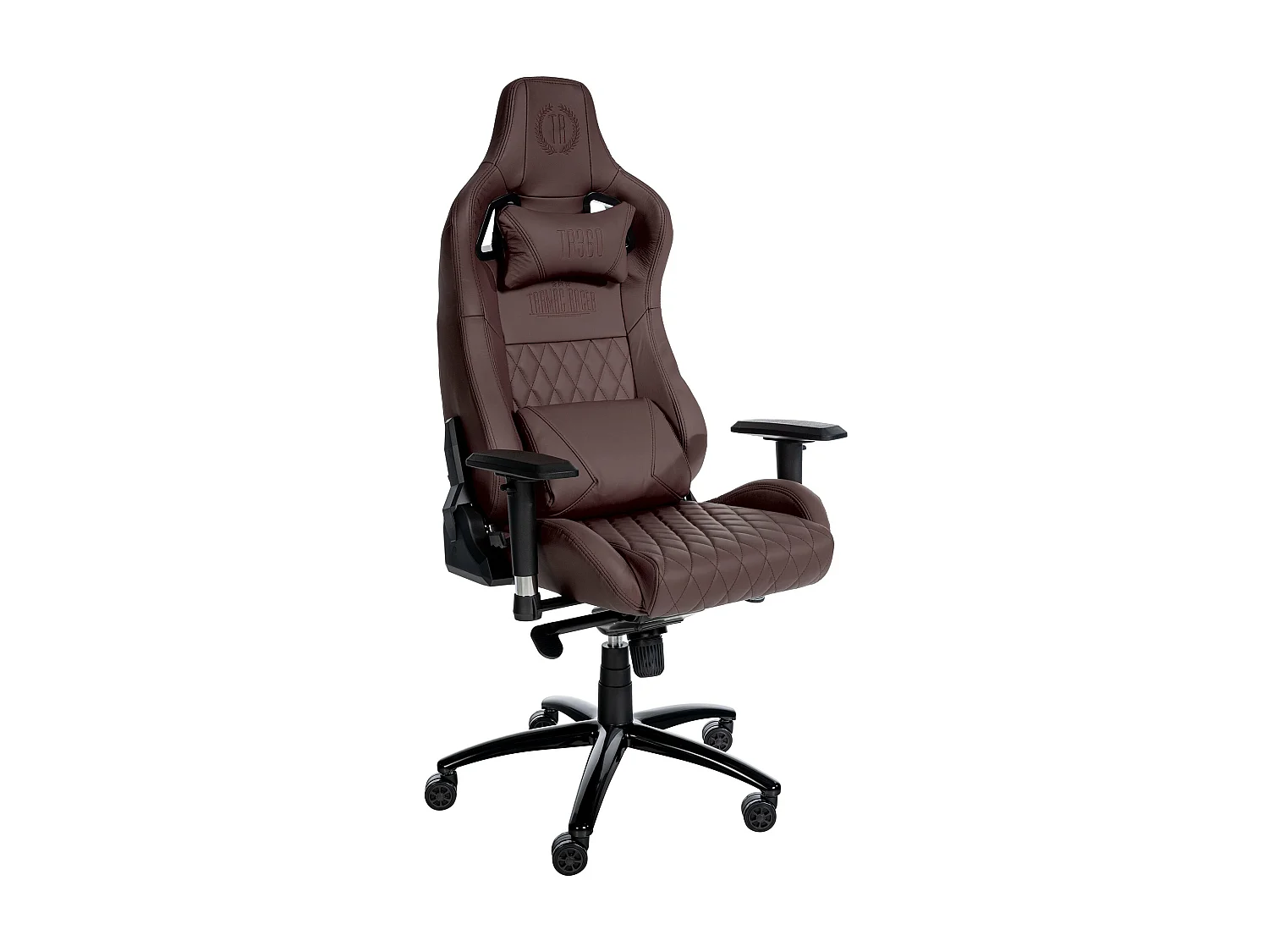 Chaise de bureau - Véritable cuir & Antique clair - Marron - Keren