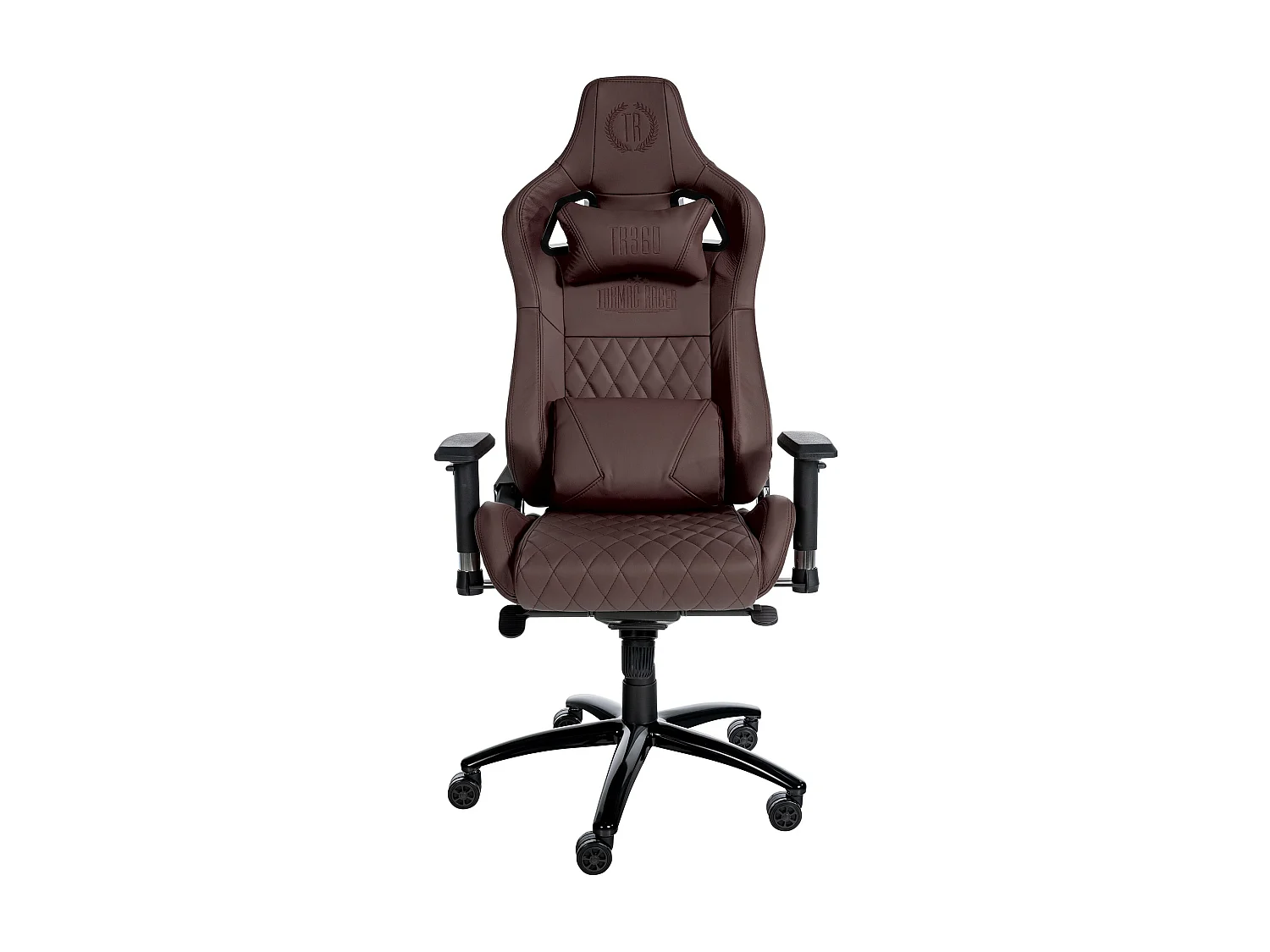 Chaise de bureau - Véritable cuir & Antique clair - Marron - Keren