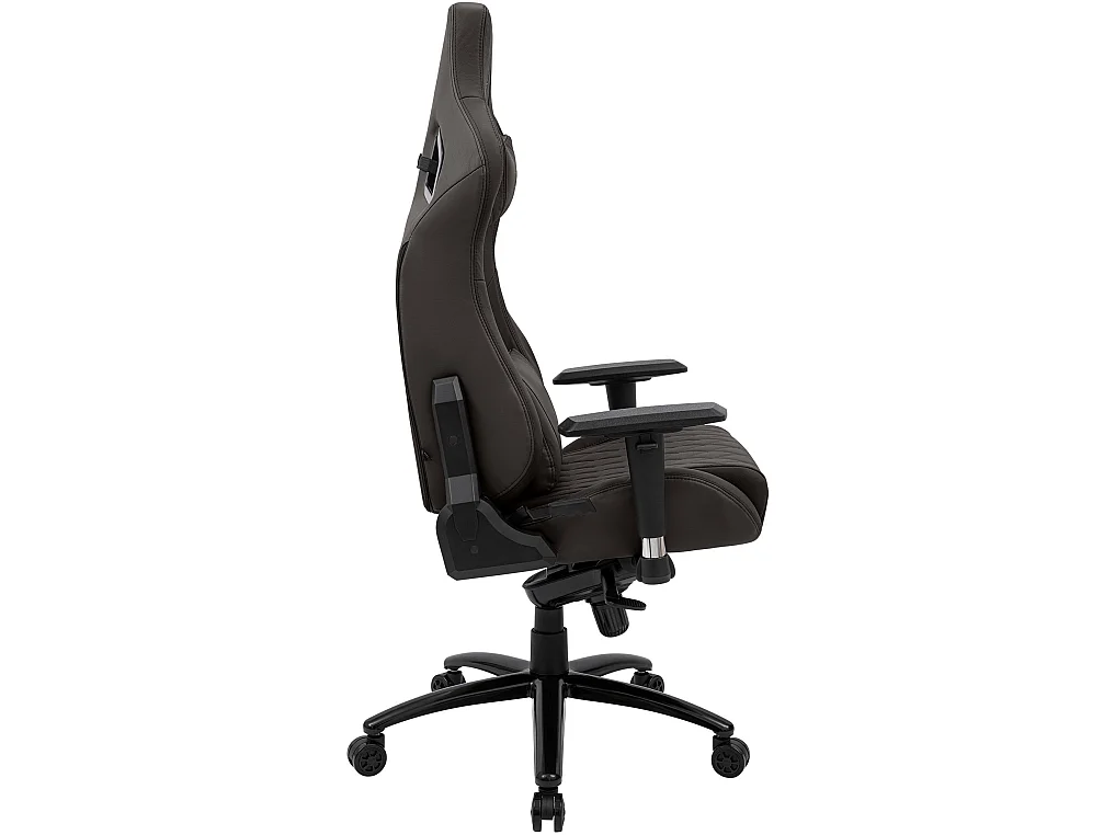 Chaise de bureau - Véritable cuir & Nature - Marron - Keren