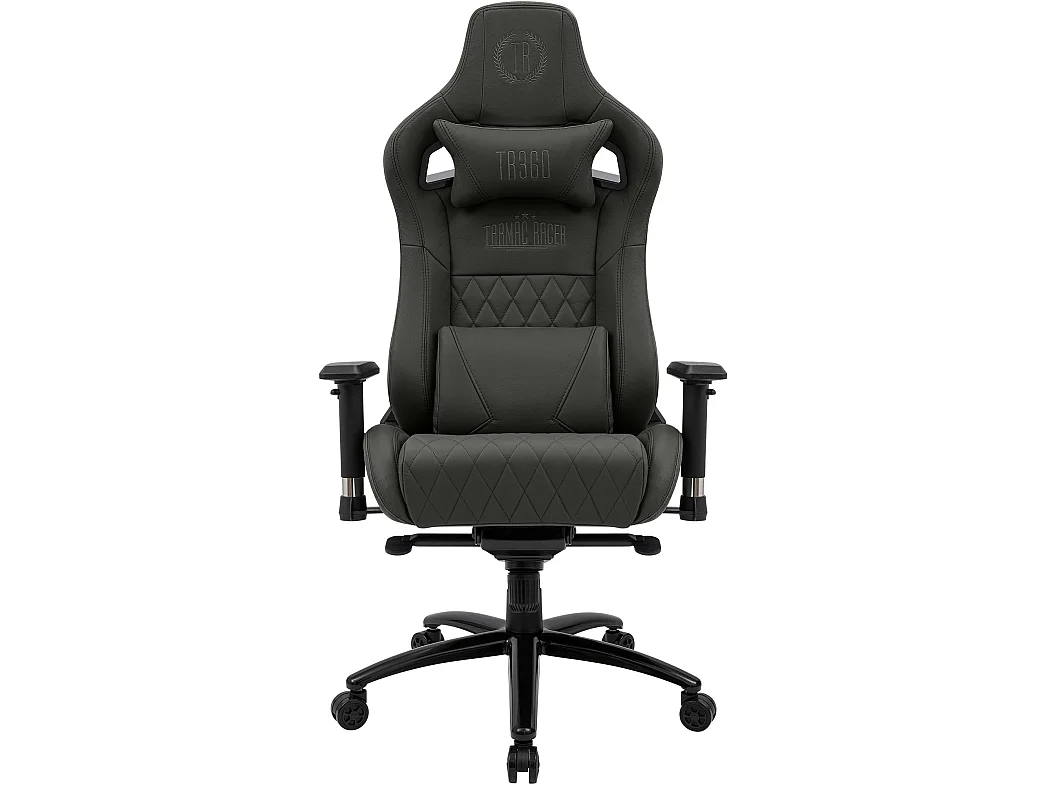 Chaise de bureau - Véritable cuir & Antique - Gris - Keren