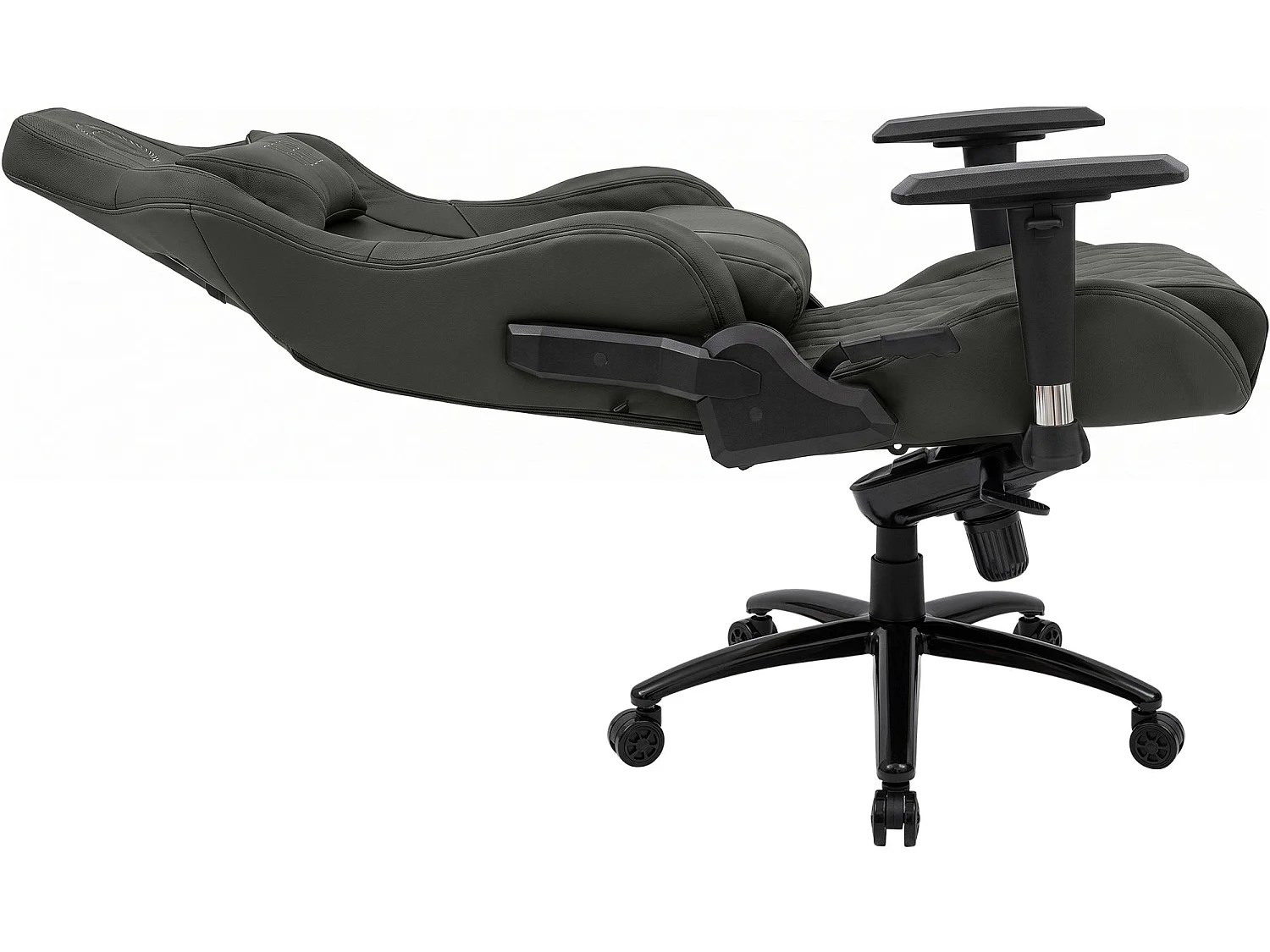 Chaise de bureau - Véritable cuir & Antique - Gris - Keren