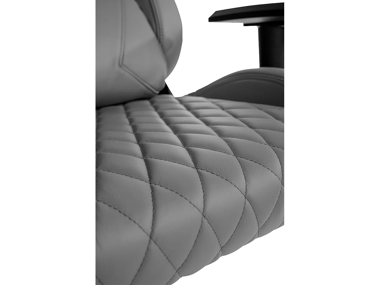 Chaise de bureau - Véritable cuir & Antique - Gris - Keren