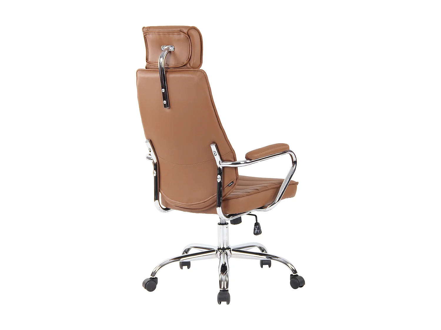 Chaise de bureau - Véritable cuir - Marron clair - Rako