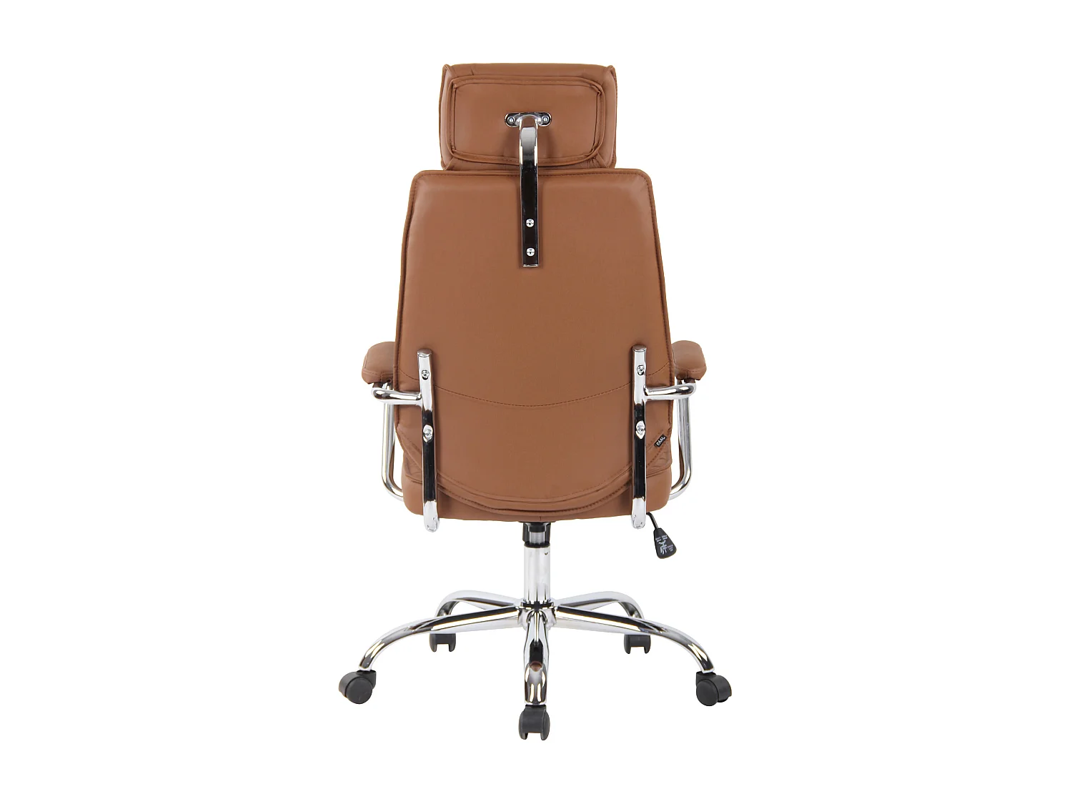 Chaise de bureau - Véritable cuir - Marron clair - Rako