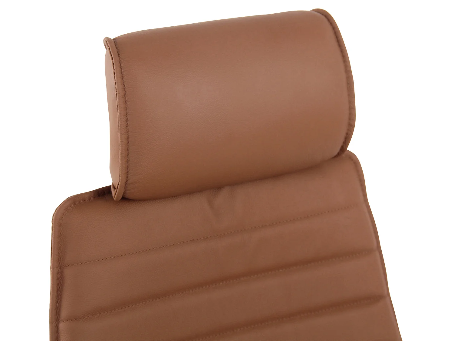 Chaise de bureau - Véritable cuir - Marron clair - Rako