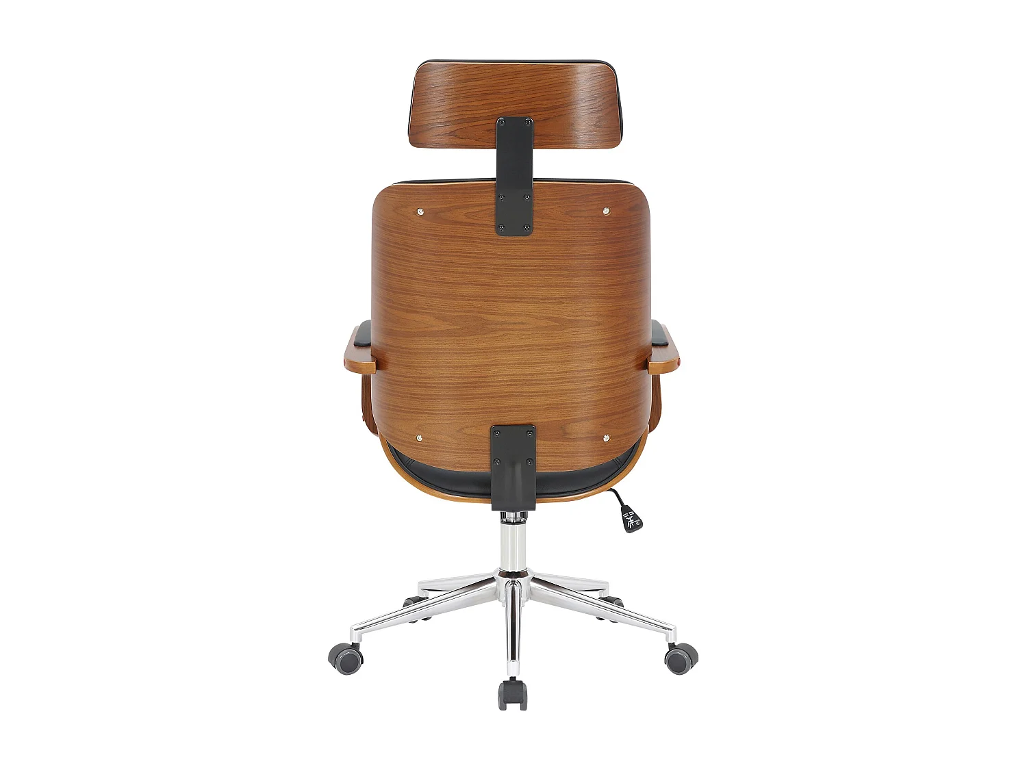 Chaise de bureau - Similicuir - Noyer / Noir - Dayton