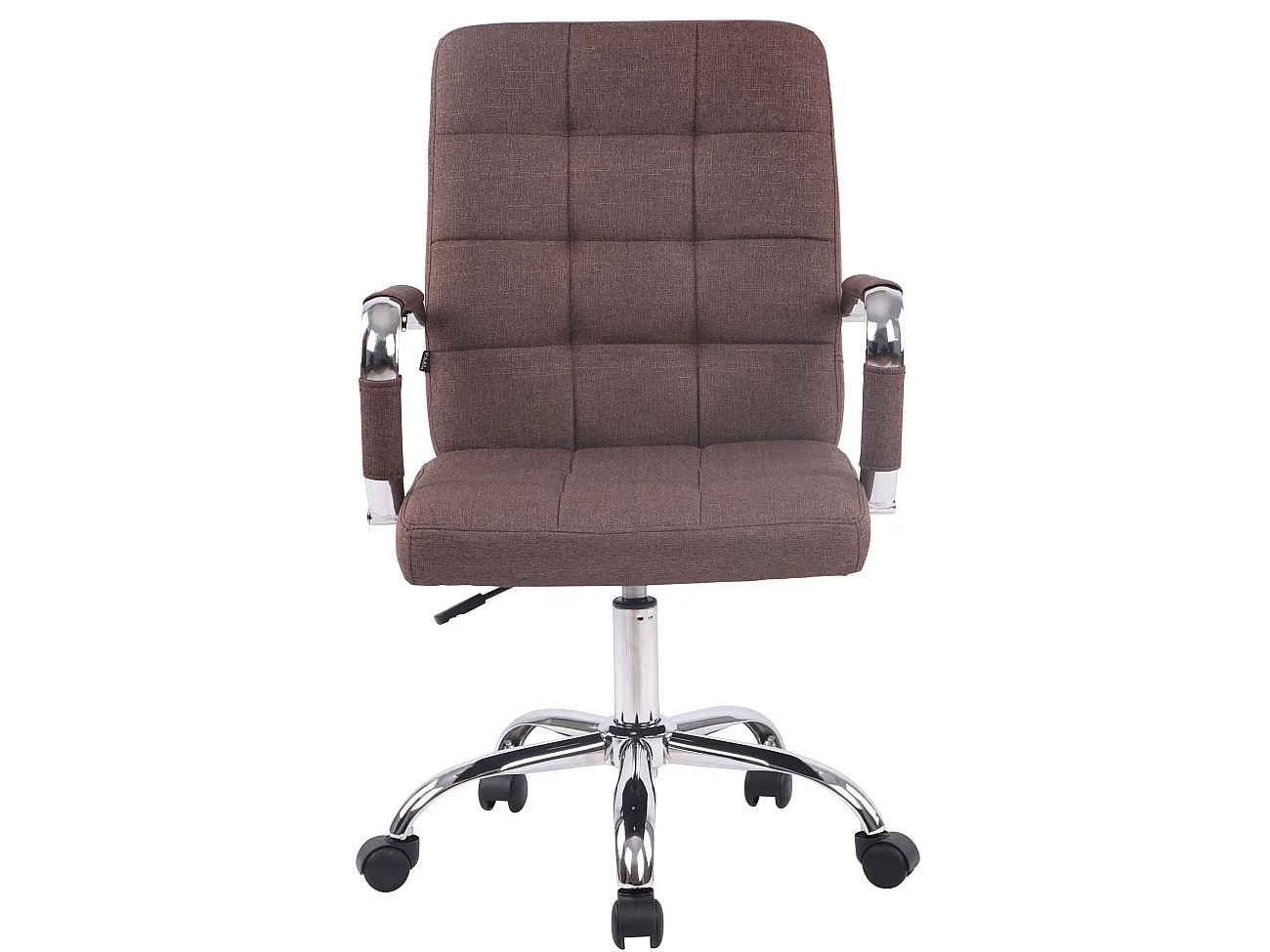 Chaise de bureau - Tissu & Métal chromé - Marron - Deli PRO