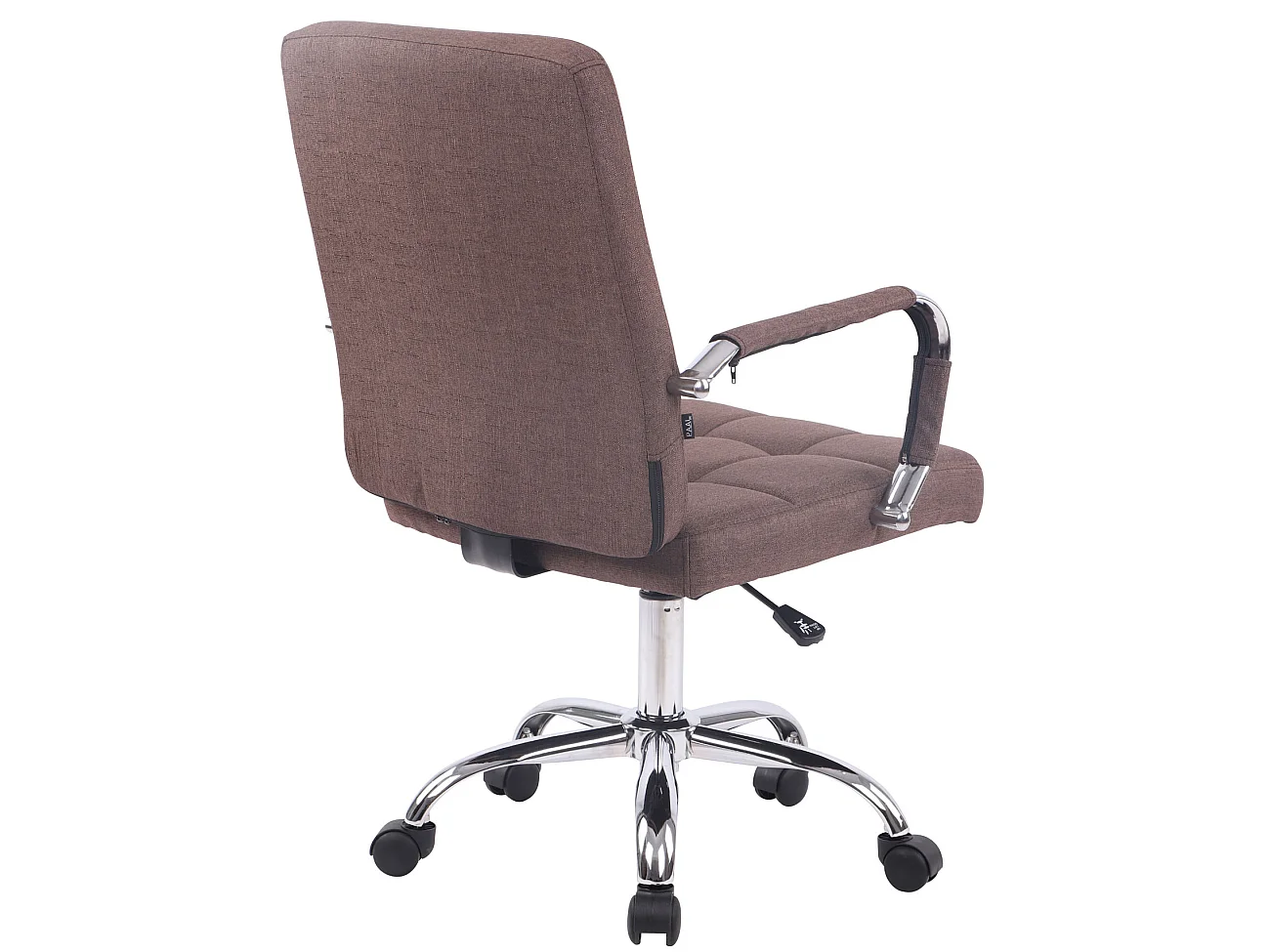 Chaise de bureau - Tissu & Métal chromé - Marron - Deli PRO