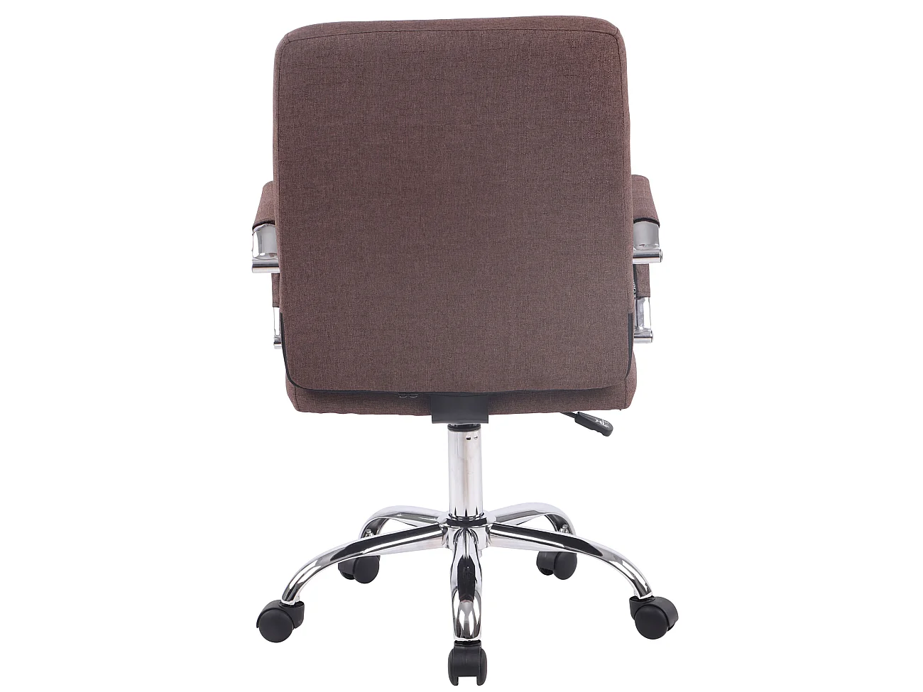 Chaise de bureau - Tissu & Métal chromé - Marron - Deli PRO